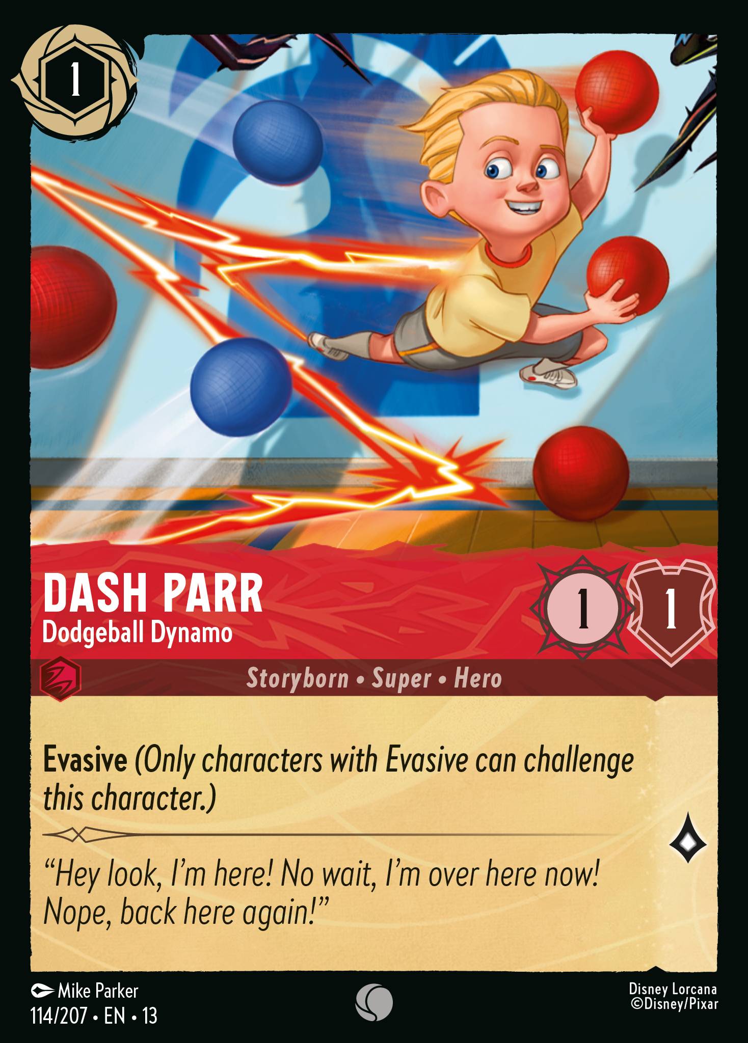 Carta Dash Parr - Dodgeball Dynamo del set Attack of the Vine!