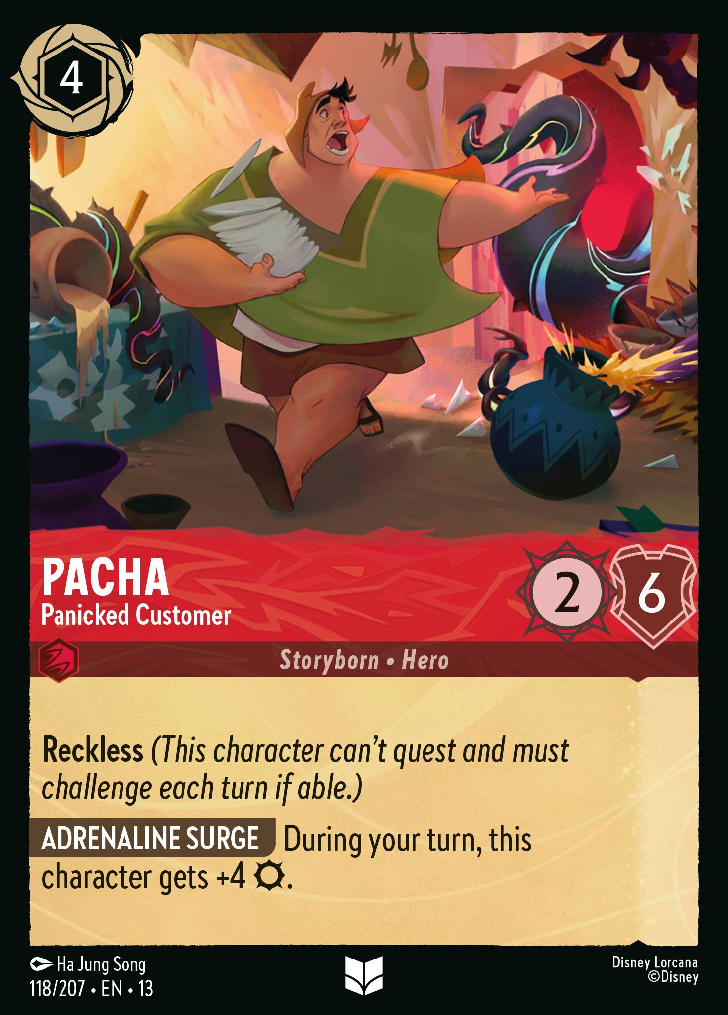 Carta Pacha - Panicked Customer del set Attack of the Vine!