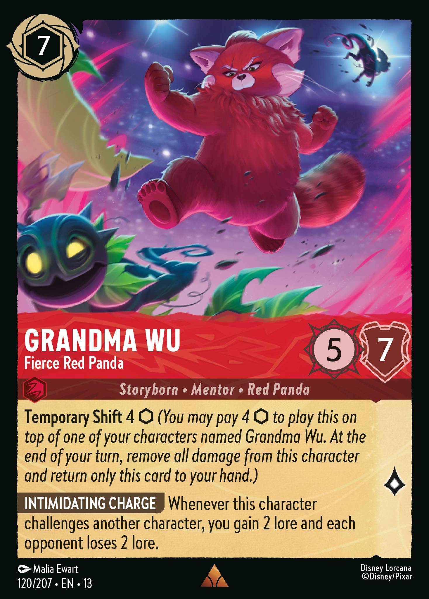 Carta Grandma Wu - Fierce Red Panda del set Attack of the Vine!