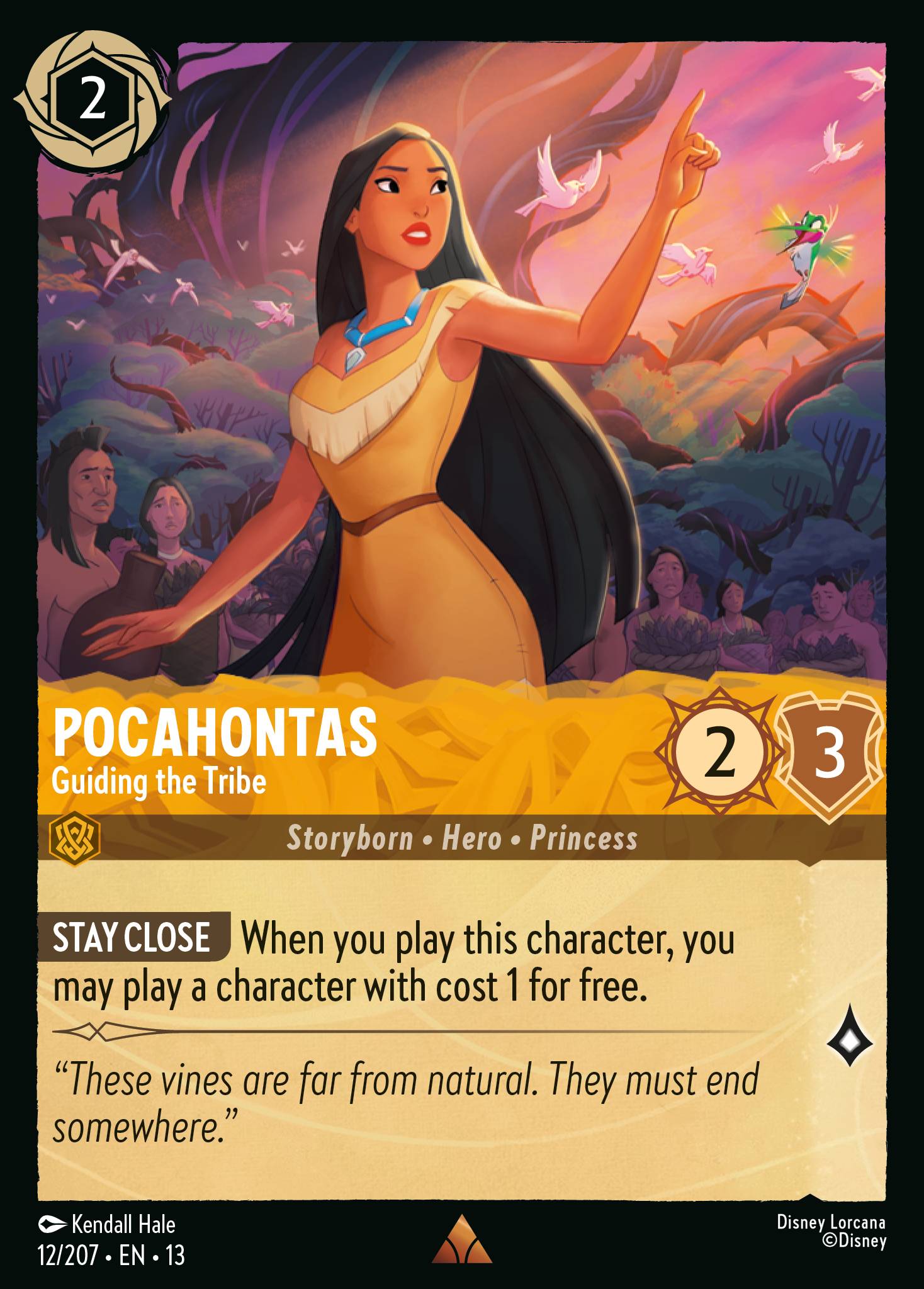 Carta Pocahontas - Guiding the Tribe del set Attack of the Vine!