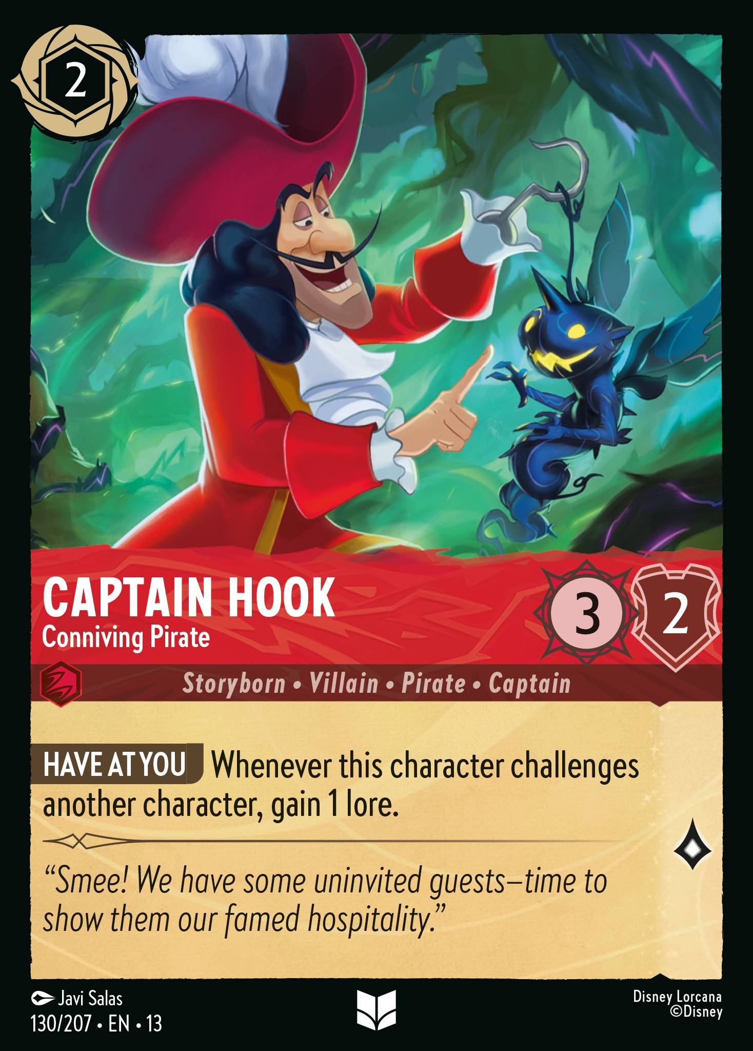 Carta Captain Hook - Conniving Pirate del set Attack of the Vine!