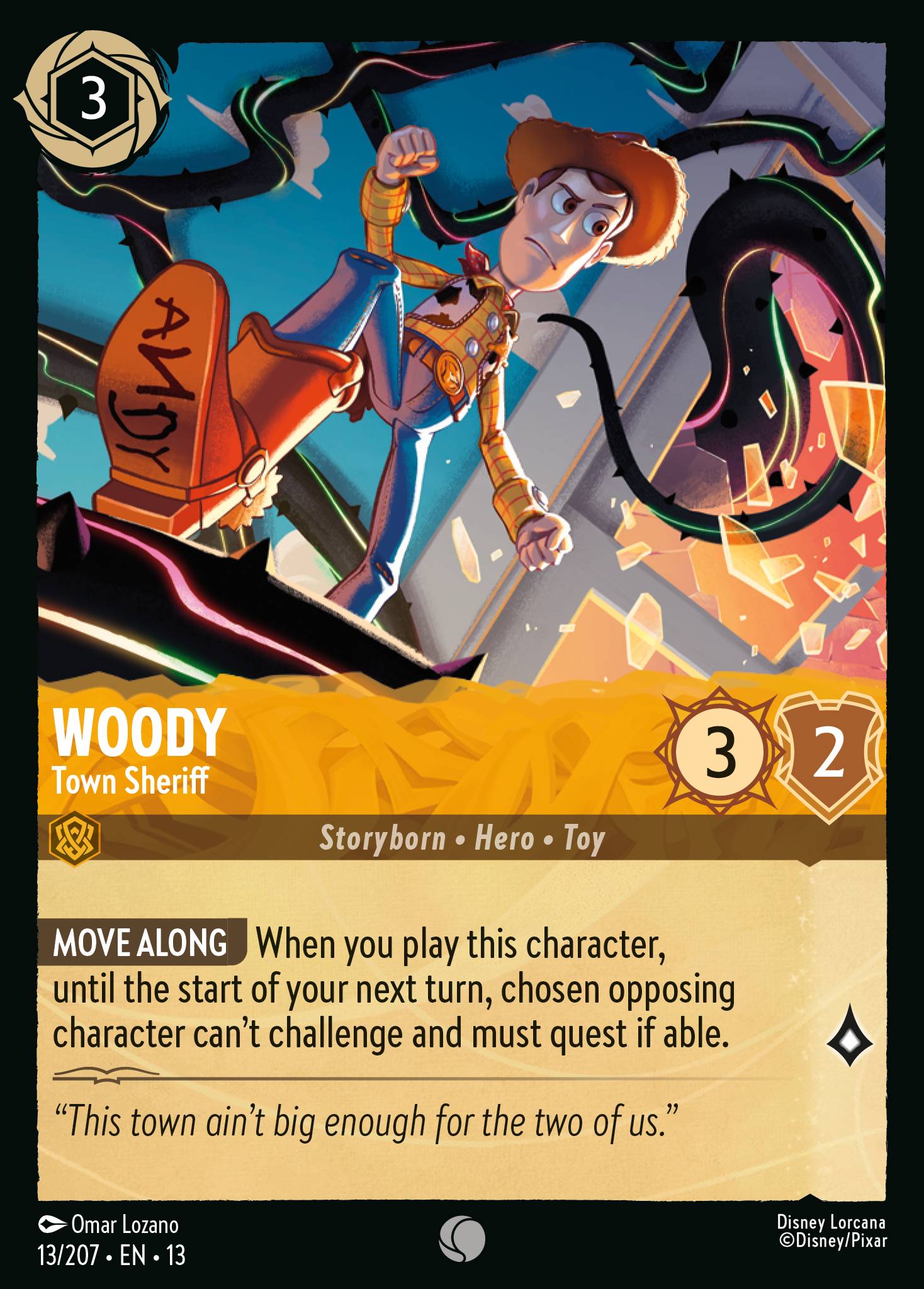 Carta Woody - Town Sheriff del set Attack of the Vine!