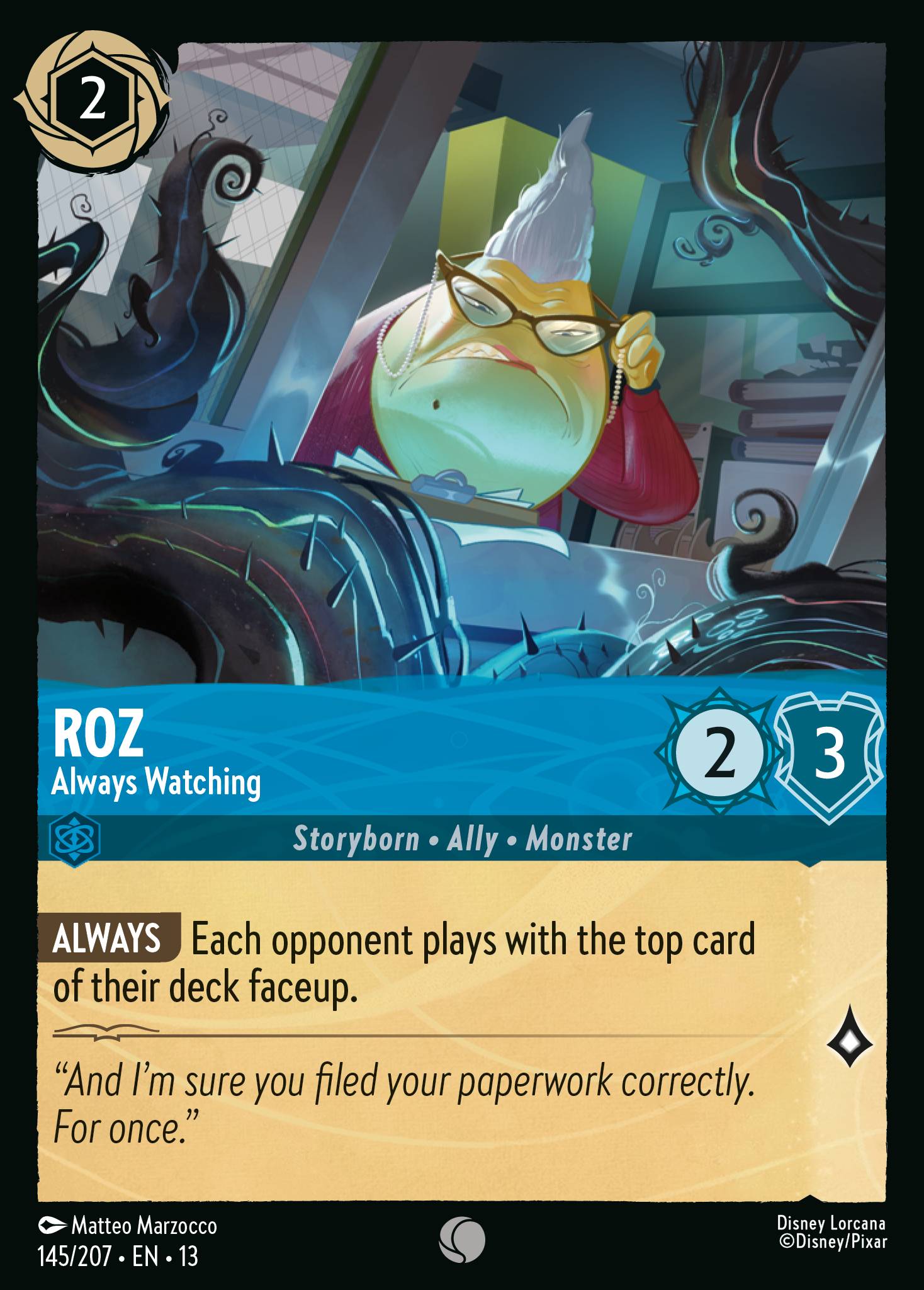 Carta Roz - Always Watching del set Attack of the Vine!