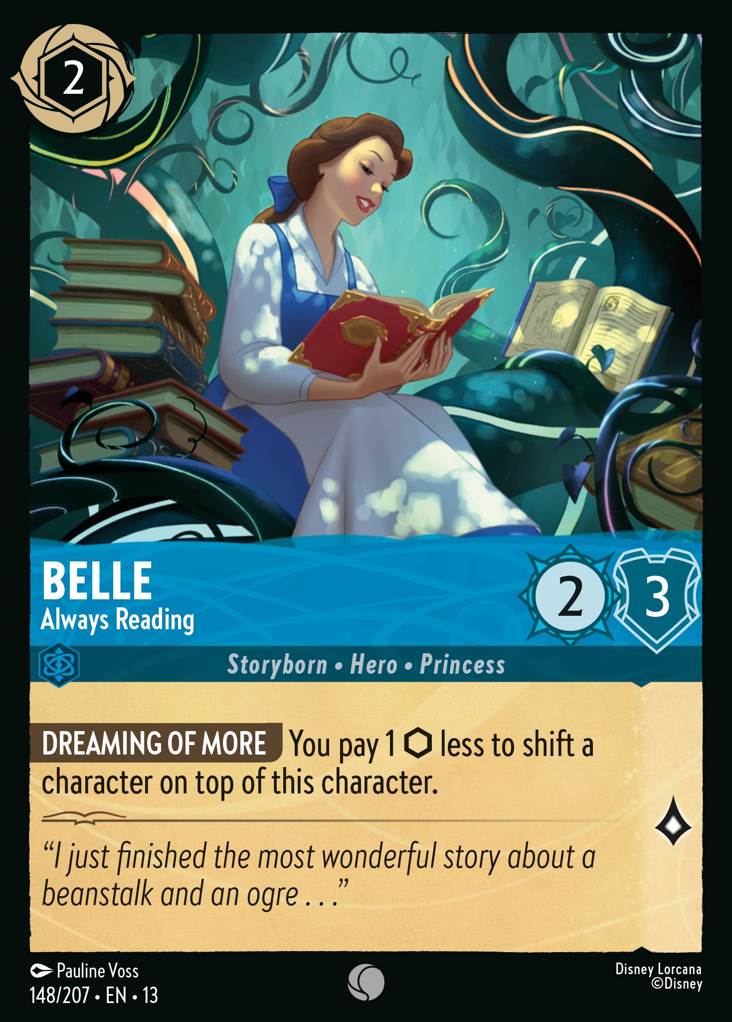 Carta Belle - Always Reading del set Attack of the Vine!