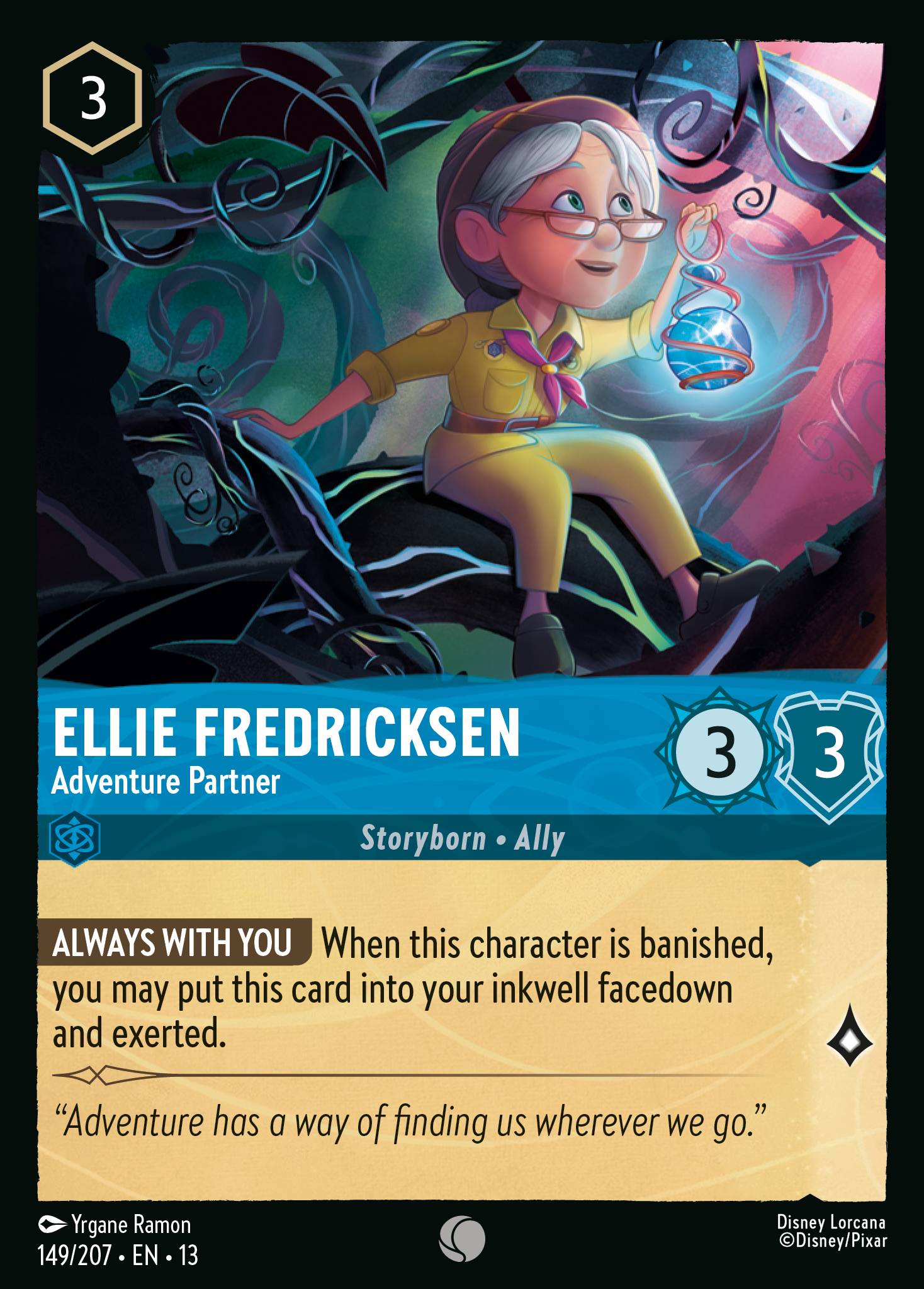 Carta Ellie Fredricksen - Adventure Partner del set Attack of the Vine!