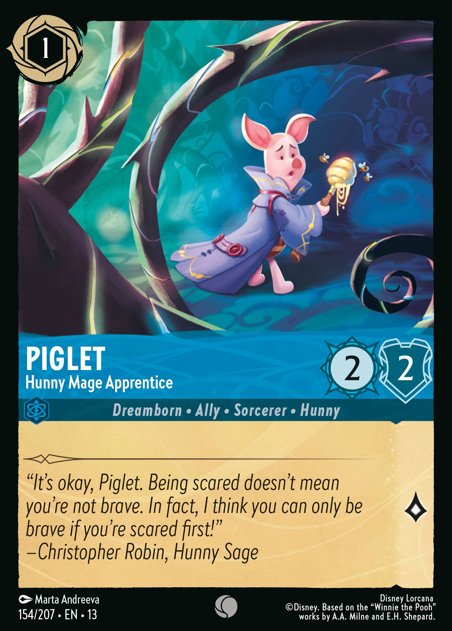 Carta Piglet - Hunny Mage Apprentice del set Attack of the Vine!