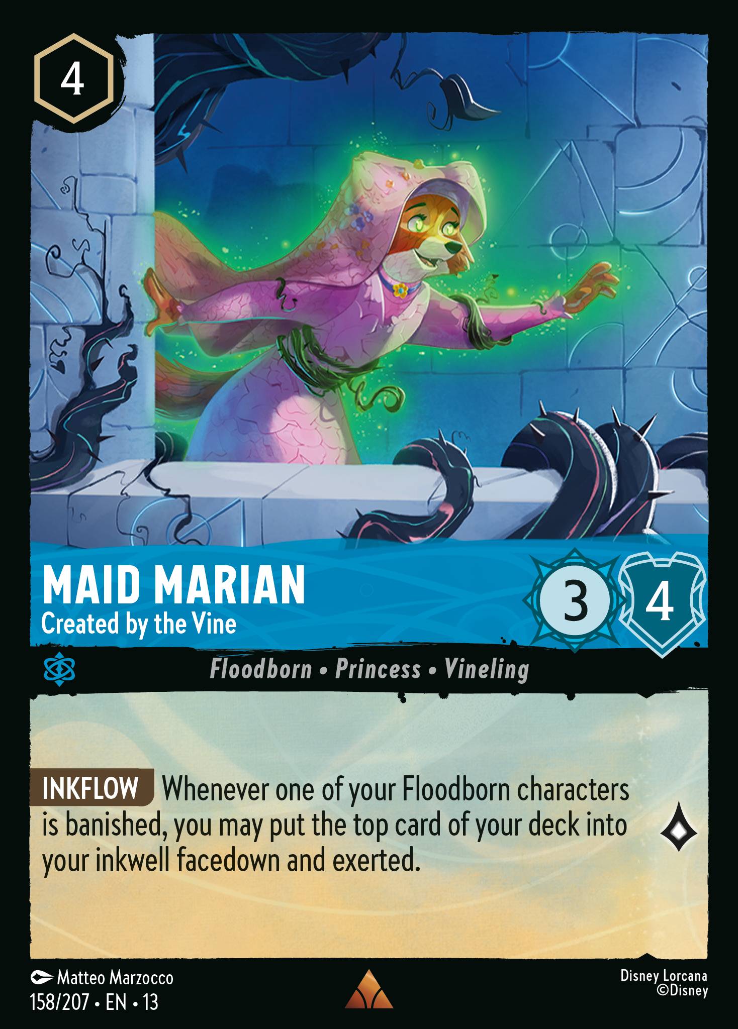 Carta Maid Marian - Created by the Vine del set Attack of the Vine!