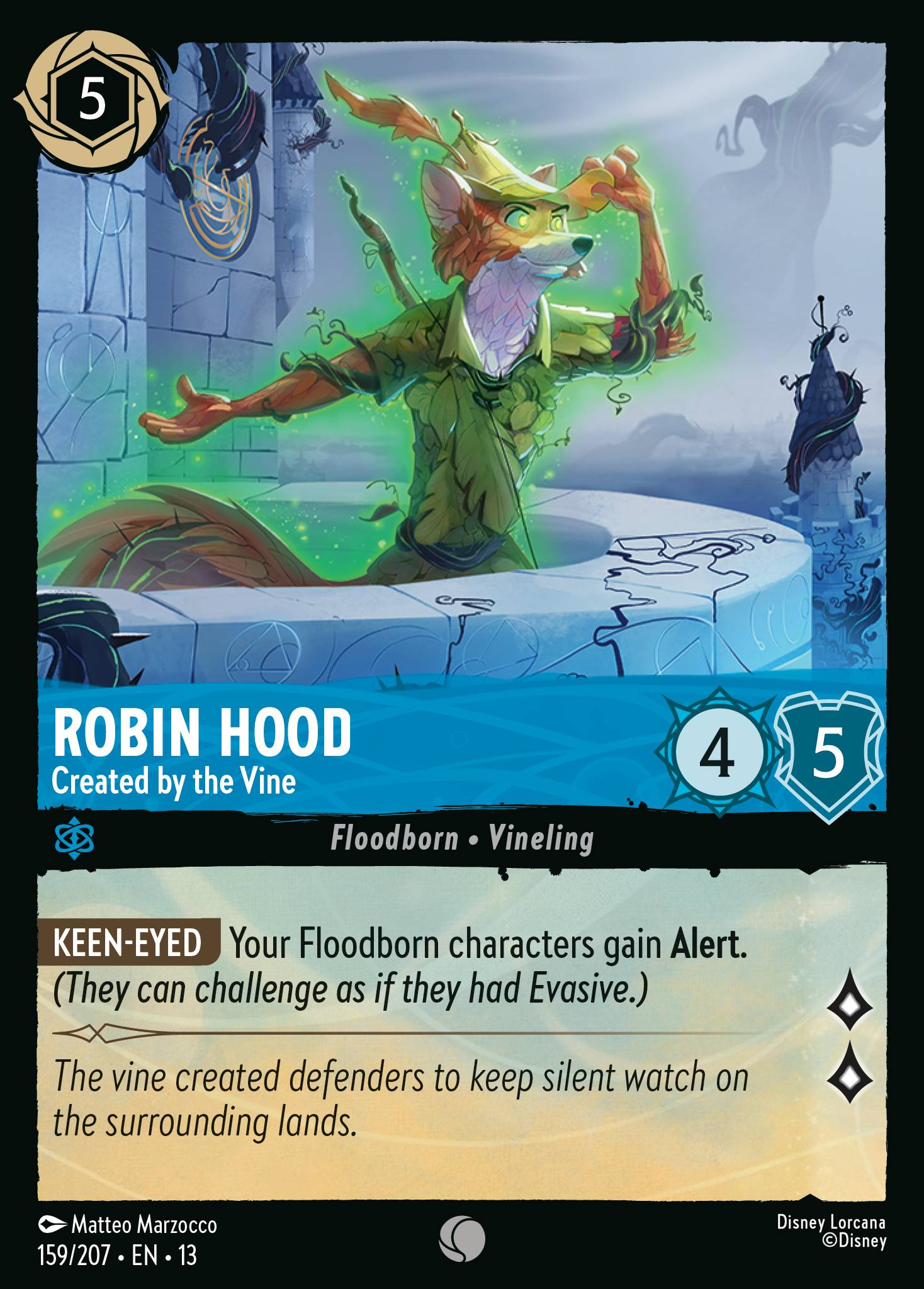 Carta Robin Hood - Created by the Vine del set Attack of the Vine!