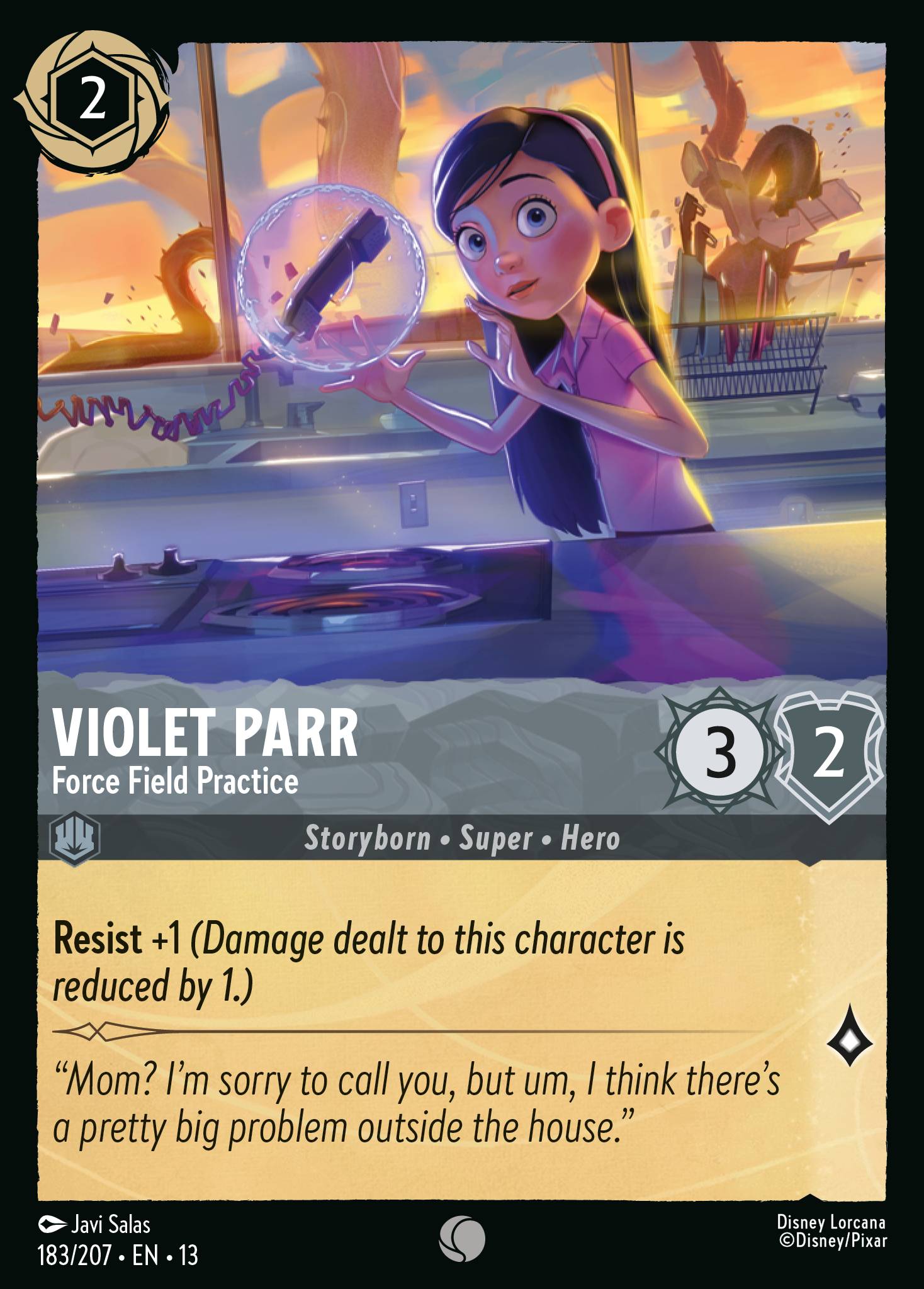 Carta Violet Parr - Force Field Practice del set Attack of the Vine!