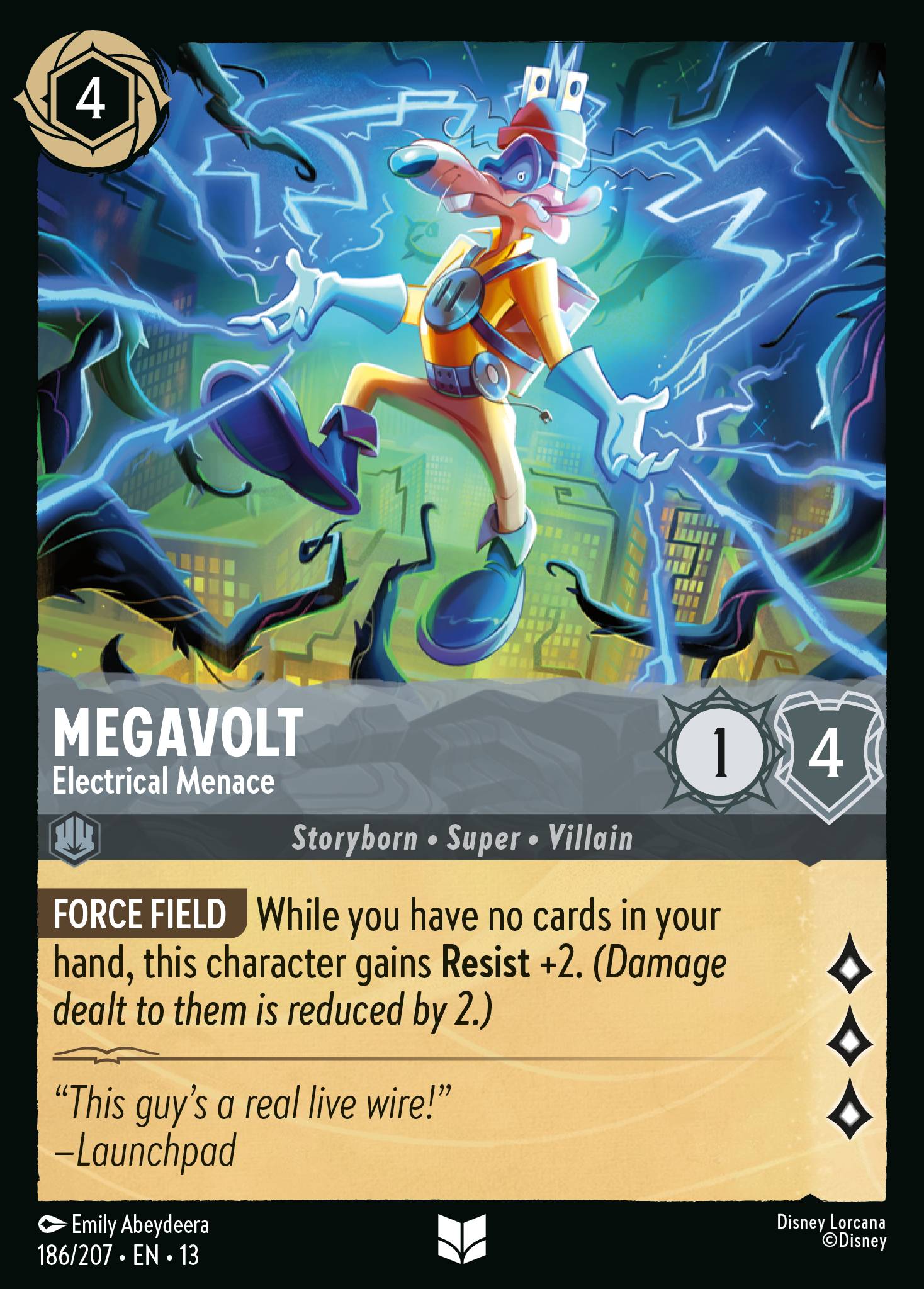 Carta Megavolt - Electrical Menace del set Attack of the Vine!