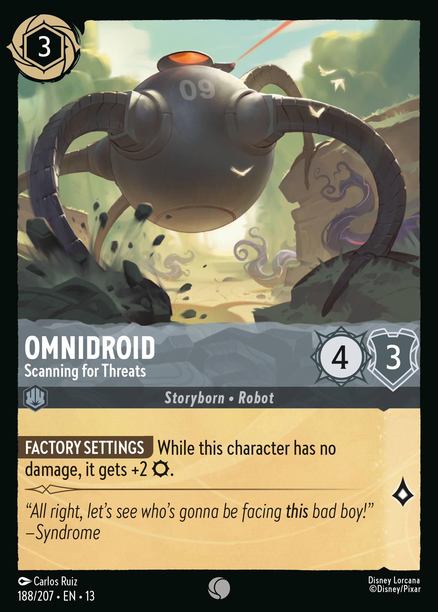 Carta Omnidroid - Scanning for Threats del set Attack of the Vine!