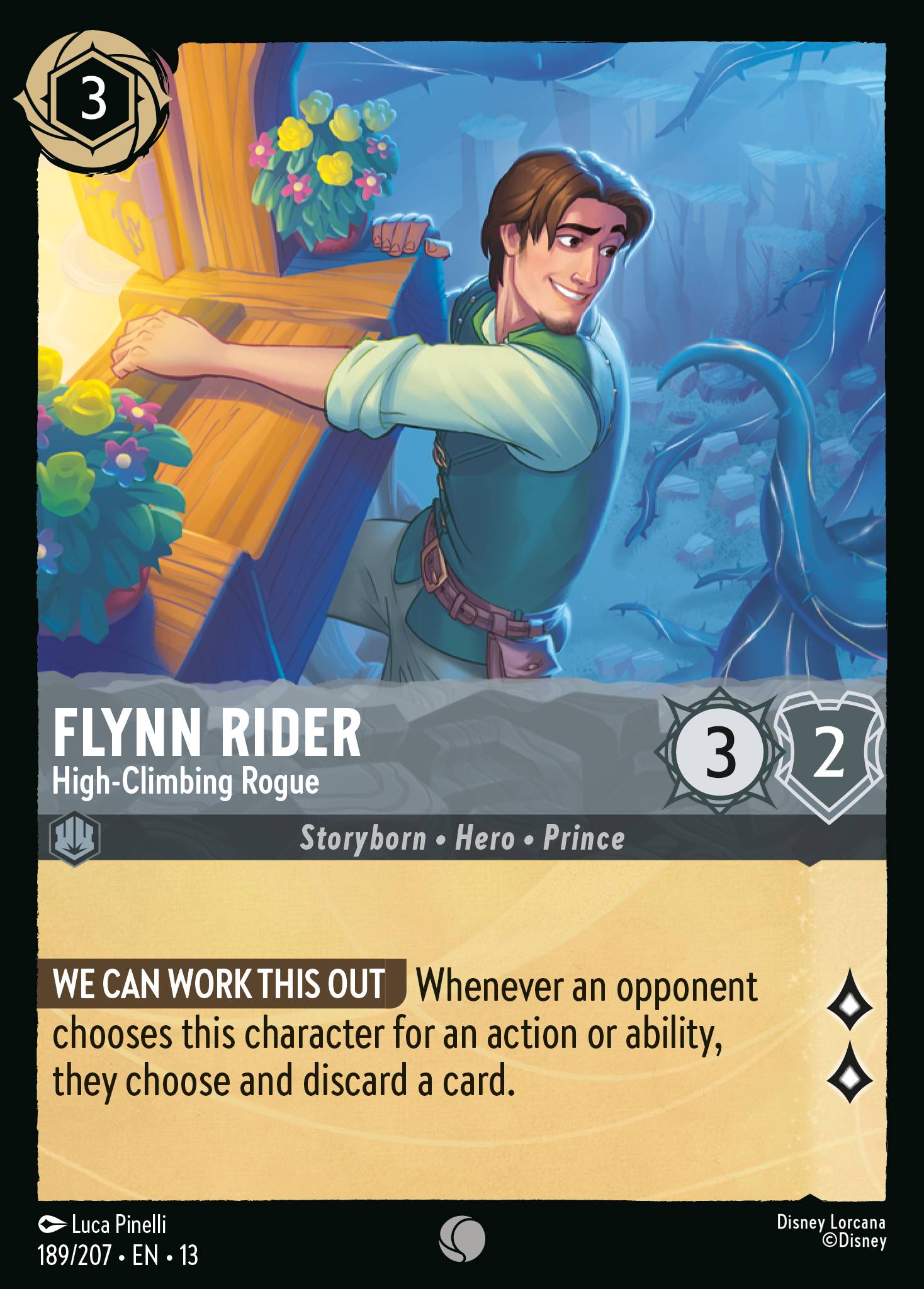 Carta Flynn Rider - High-Climbing Rogue del set Attack of the Vine!