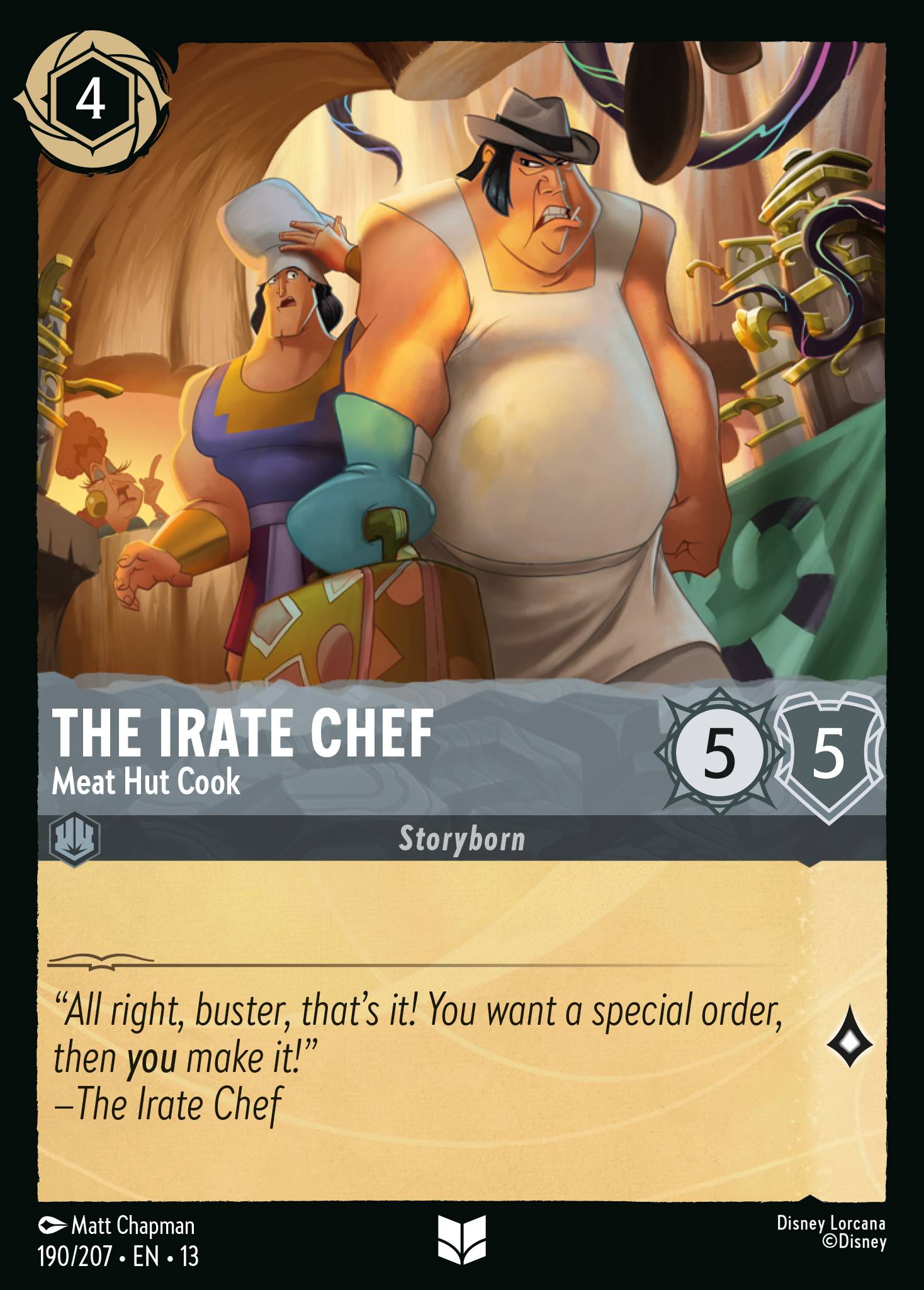 Carta The Irate Chef - Meat Hut Cook del set Attack of the Vine!