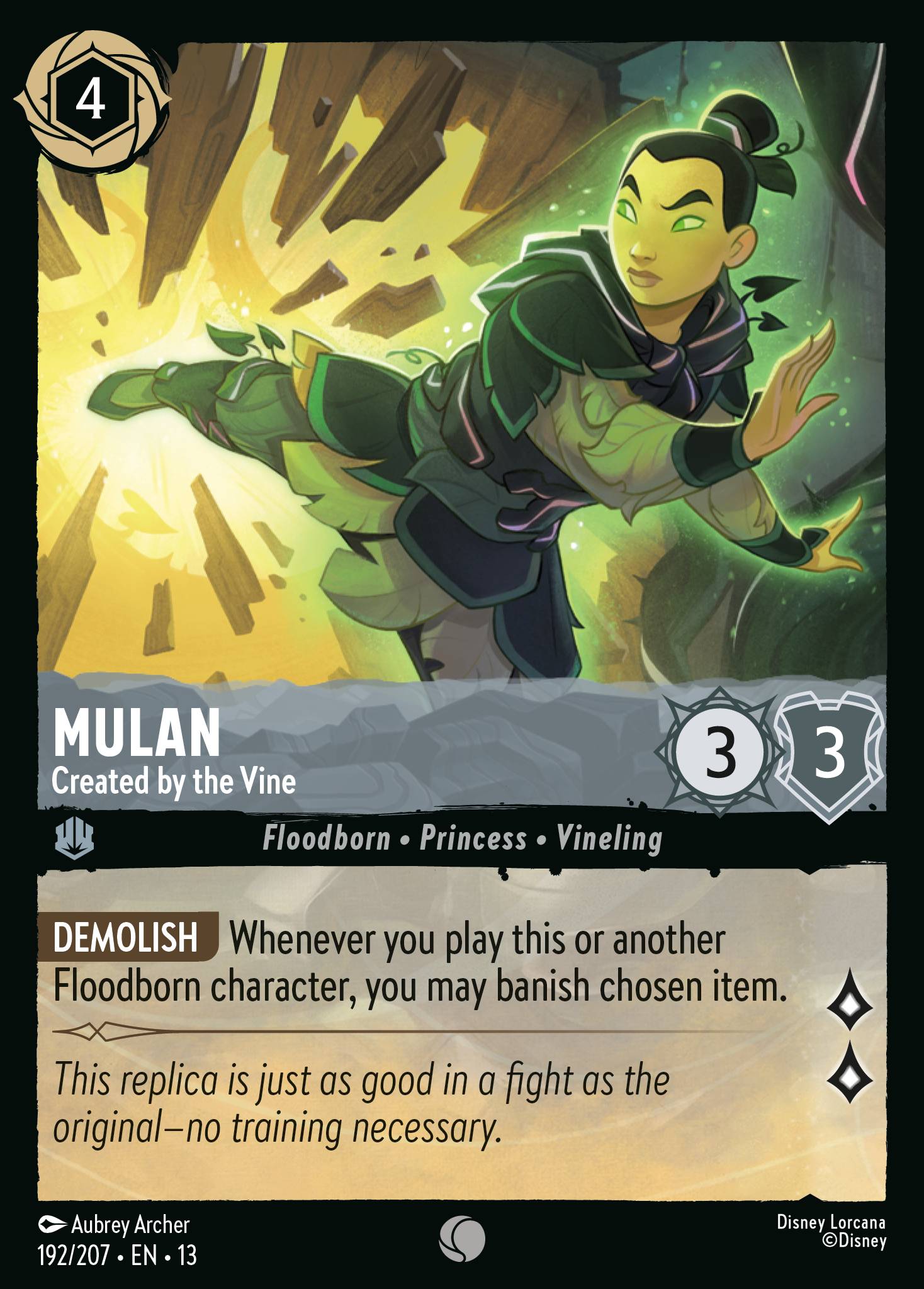 Carta Mulan - Created by the Vine del set Attack of the Vine!
