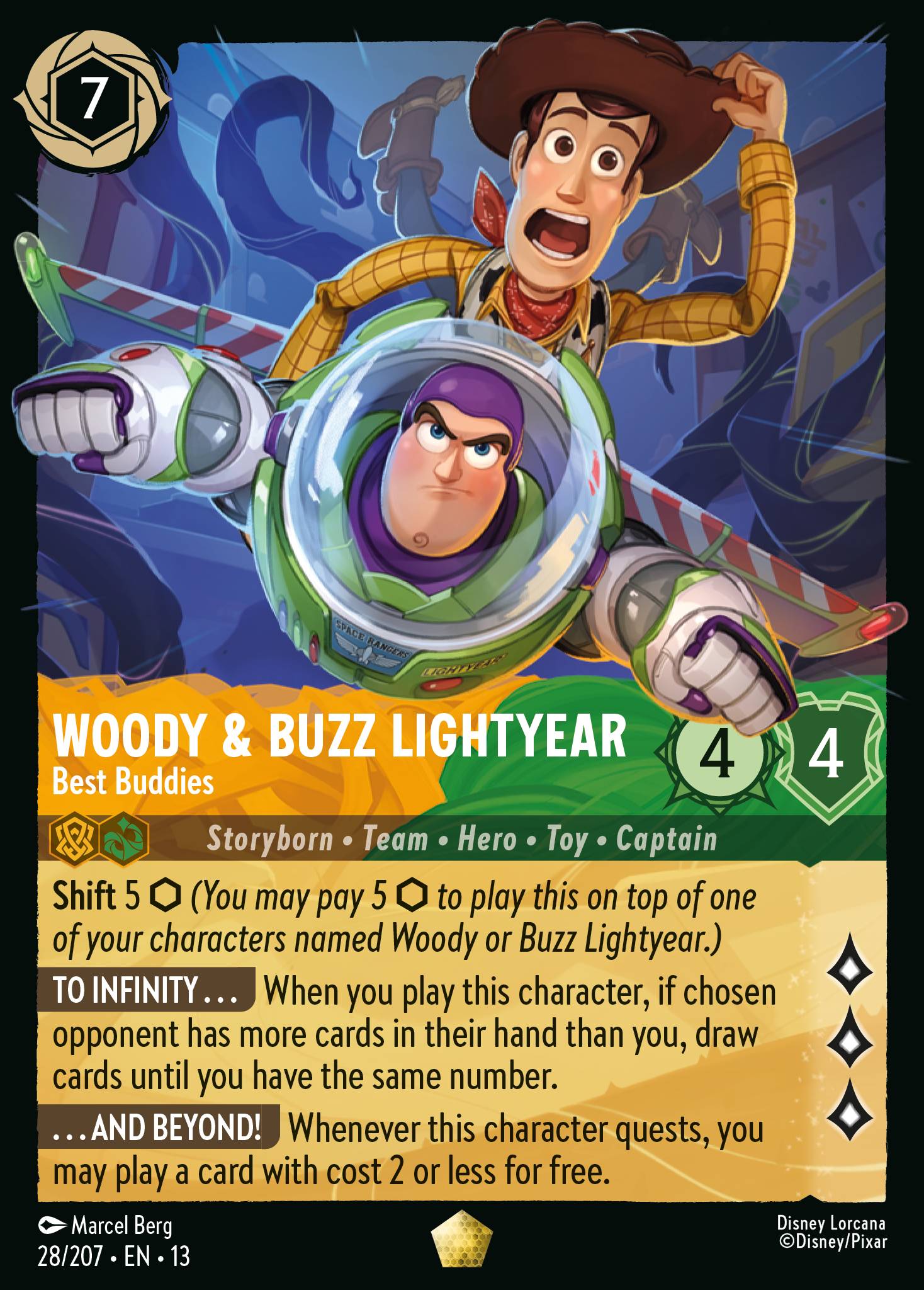 Carta Woody & Buzz Lightyear - Best Buddies del set Attack of the Vine!