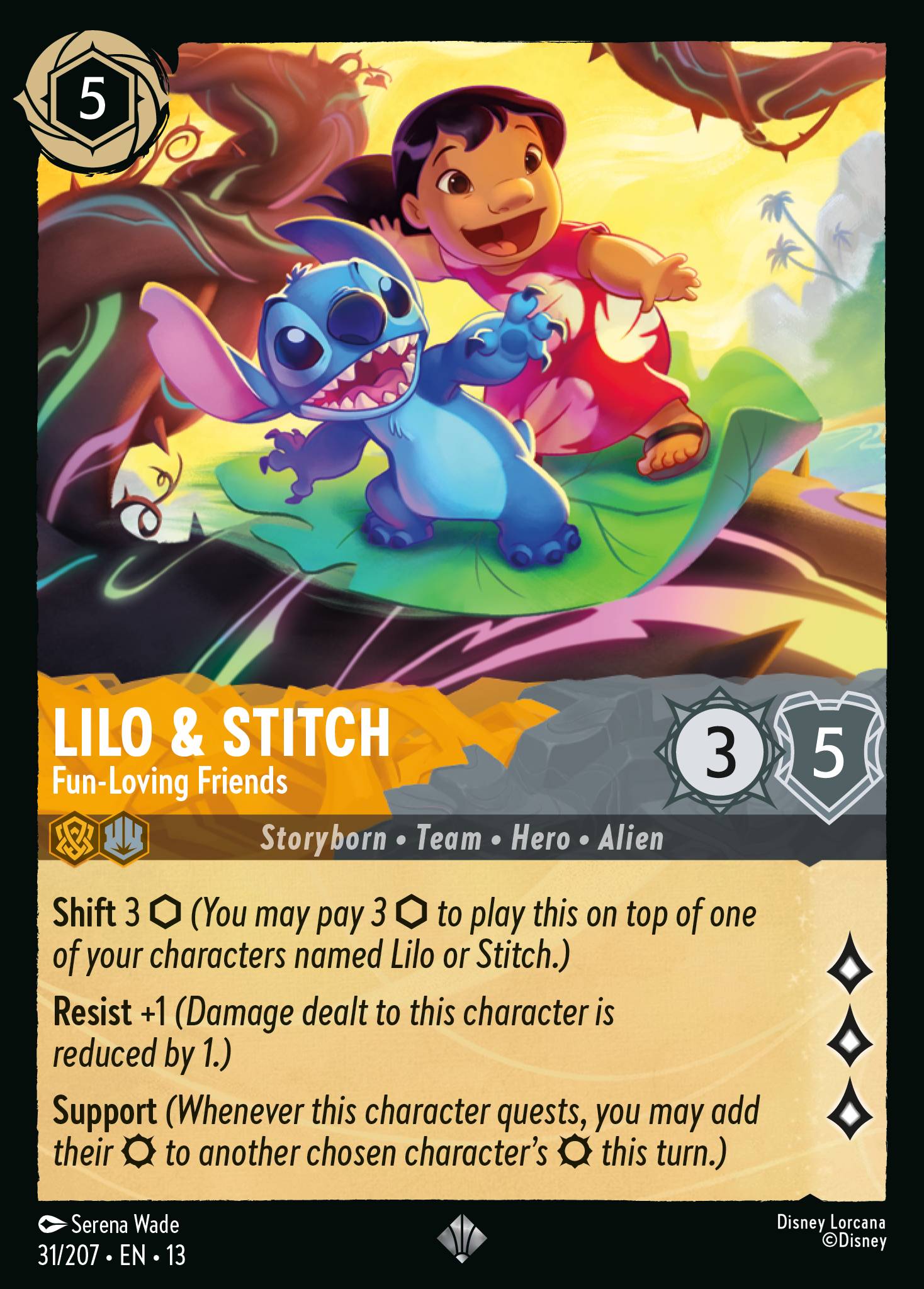 Carta Lilo & Stitch - Fun-Loving Friends del set Attack of the Vine!