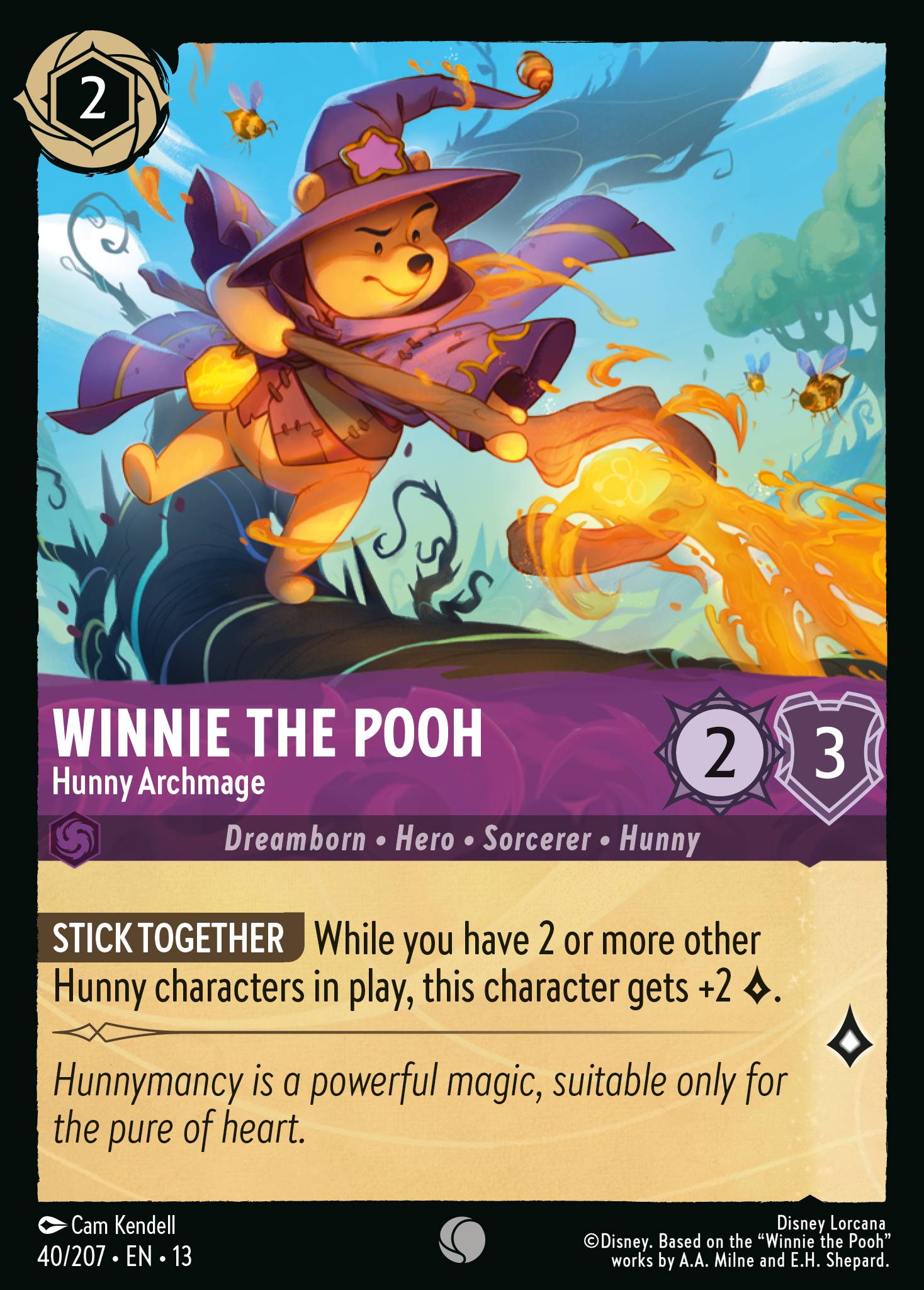 Carta Winnie the Pooh - Hunny Archmage del set Attack of the Vine!