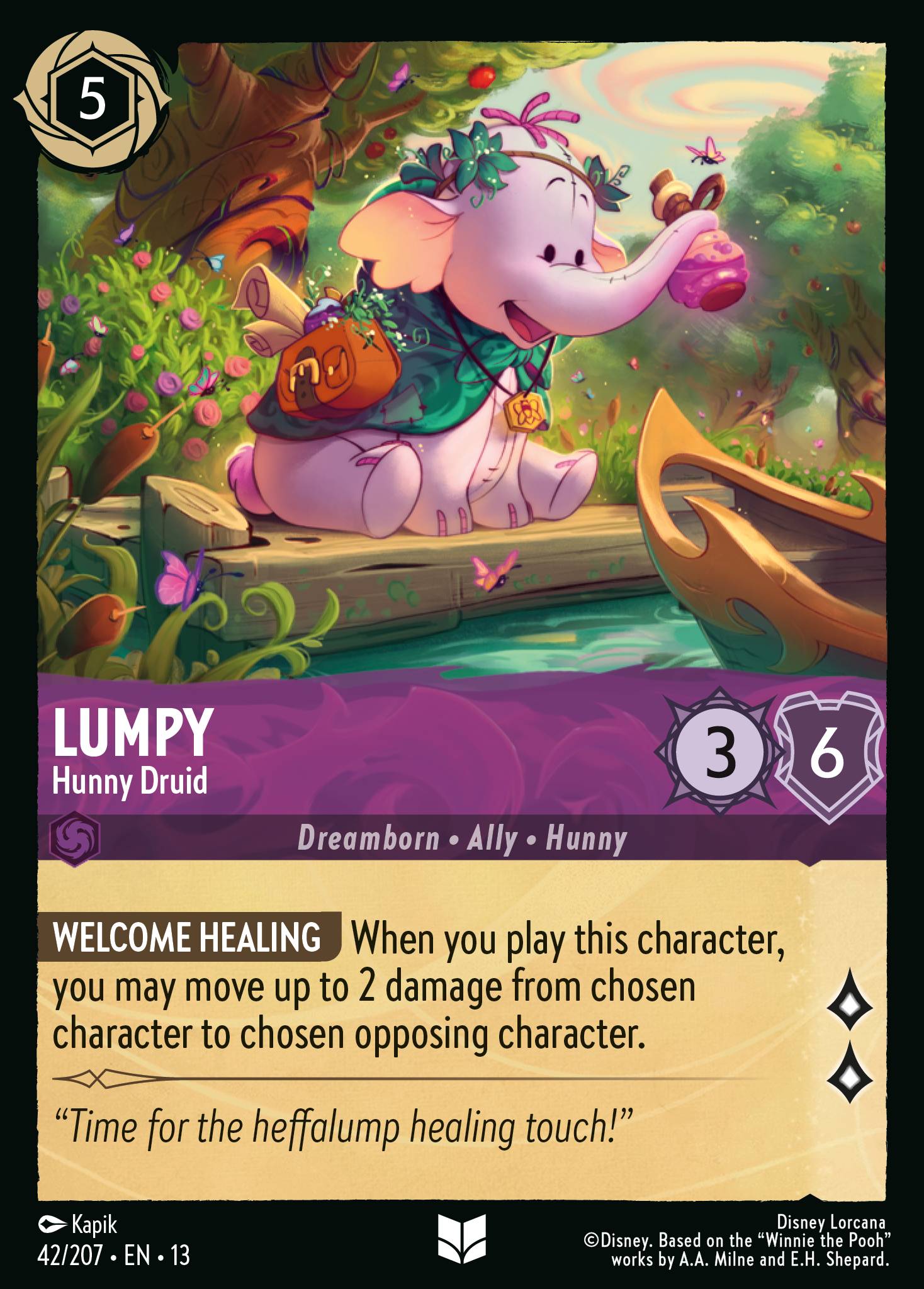 Carta Lumpy - Hunny Druid del set Attack of the Vine!