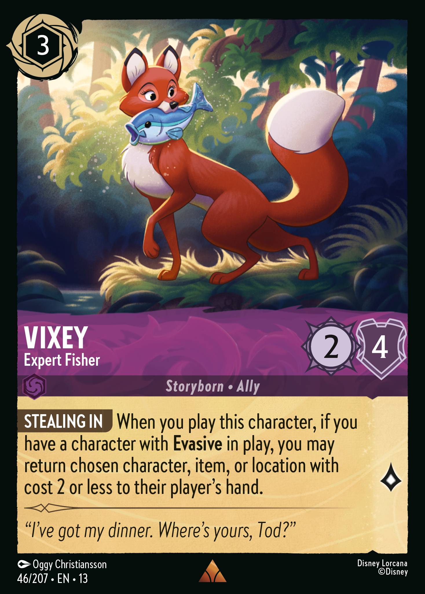 Carta Vixey - Expert Fisher del set Attack of the Vine!