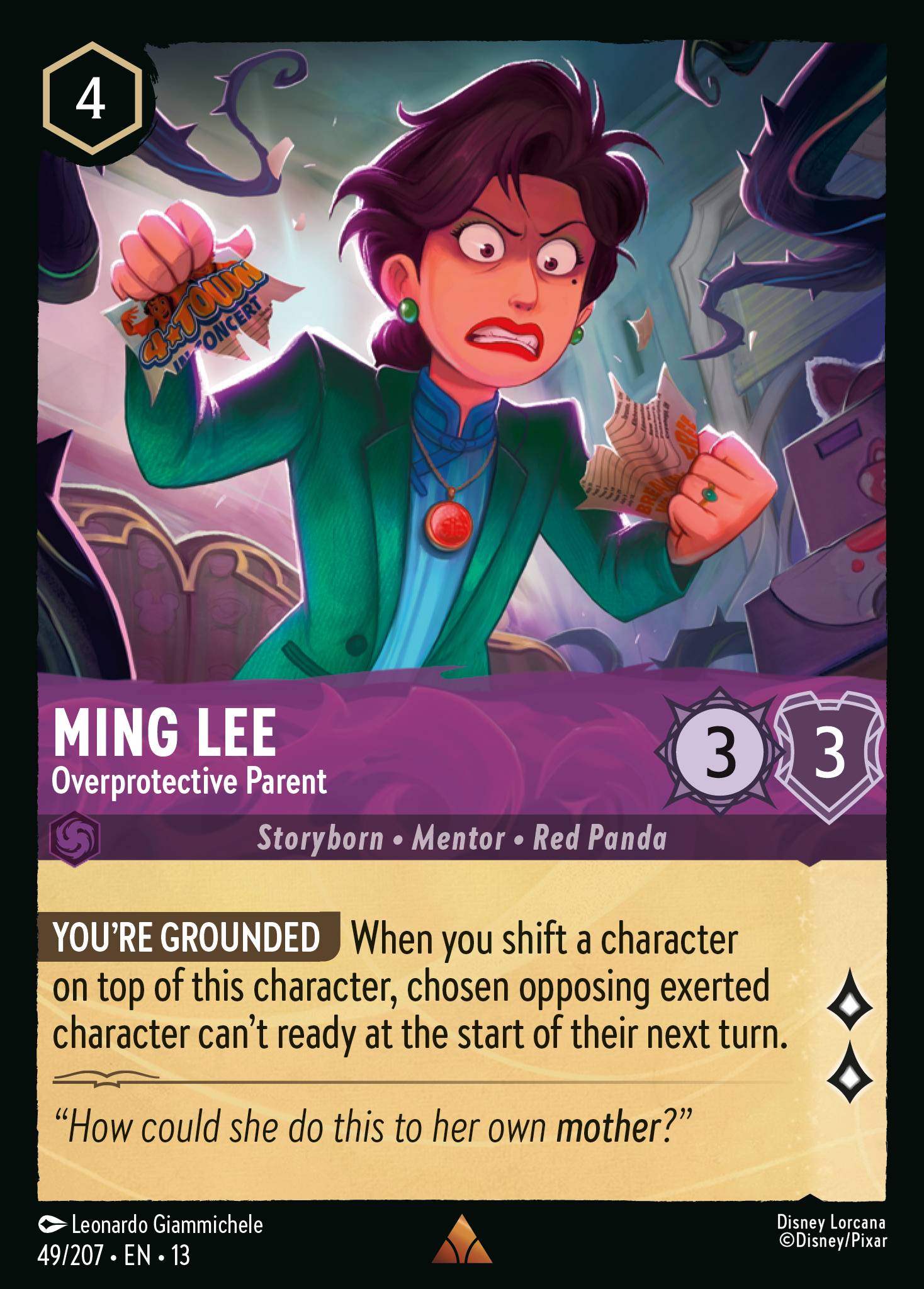 Carta Ming Lee - Overprotective Parent del set Attack of the Vine!