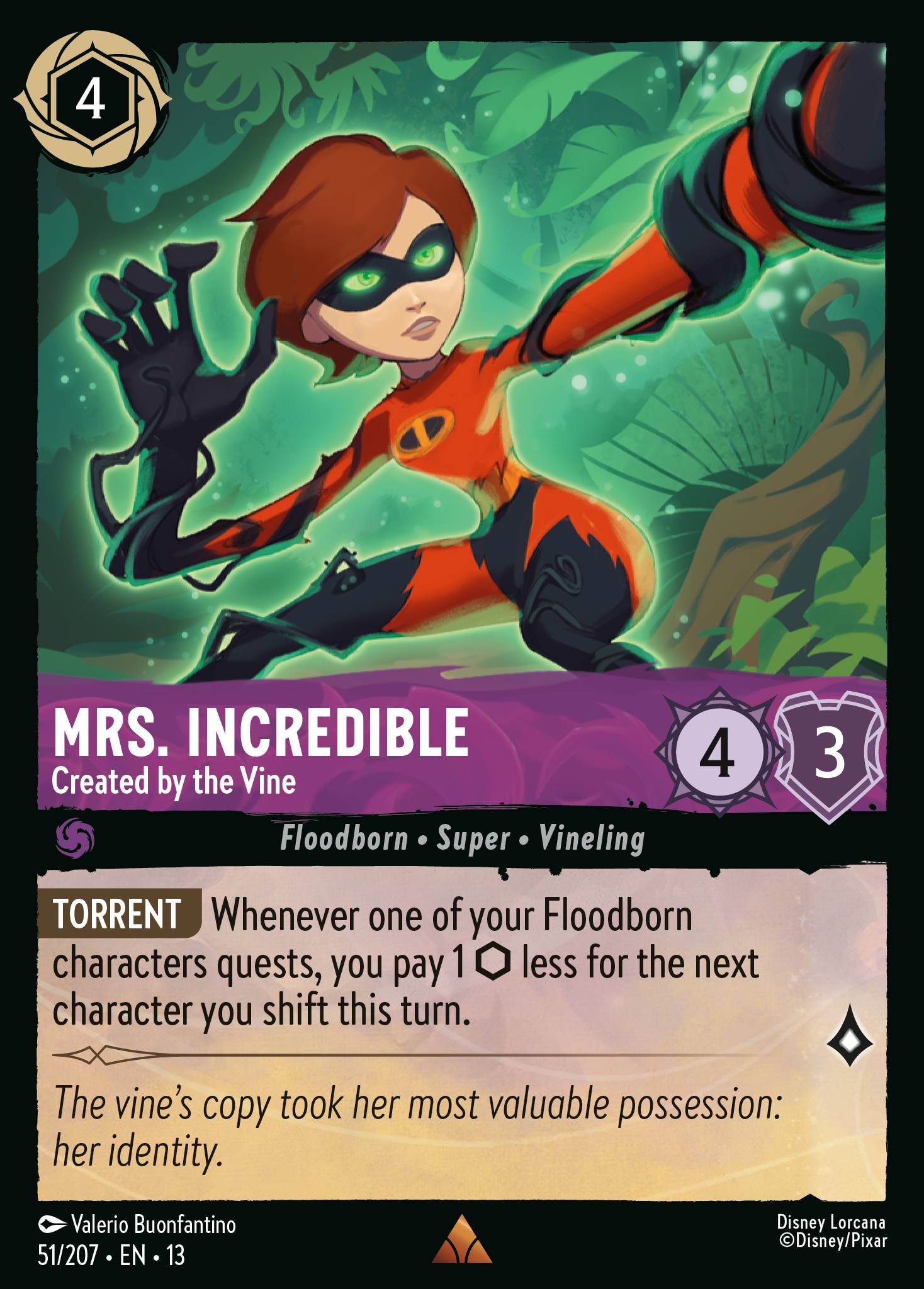 Carta Mrs. Incredible - Created by the Vine del set Attack of the Vine!