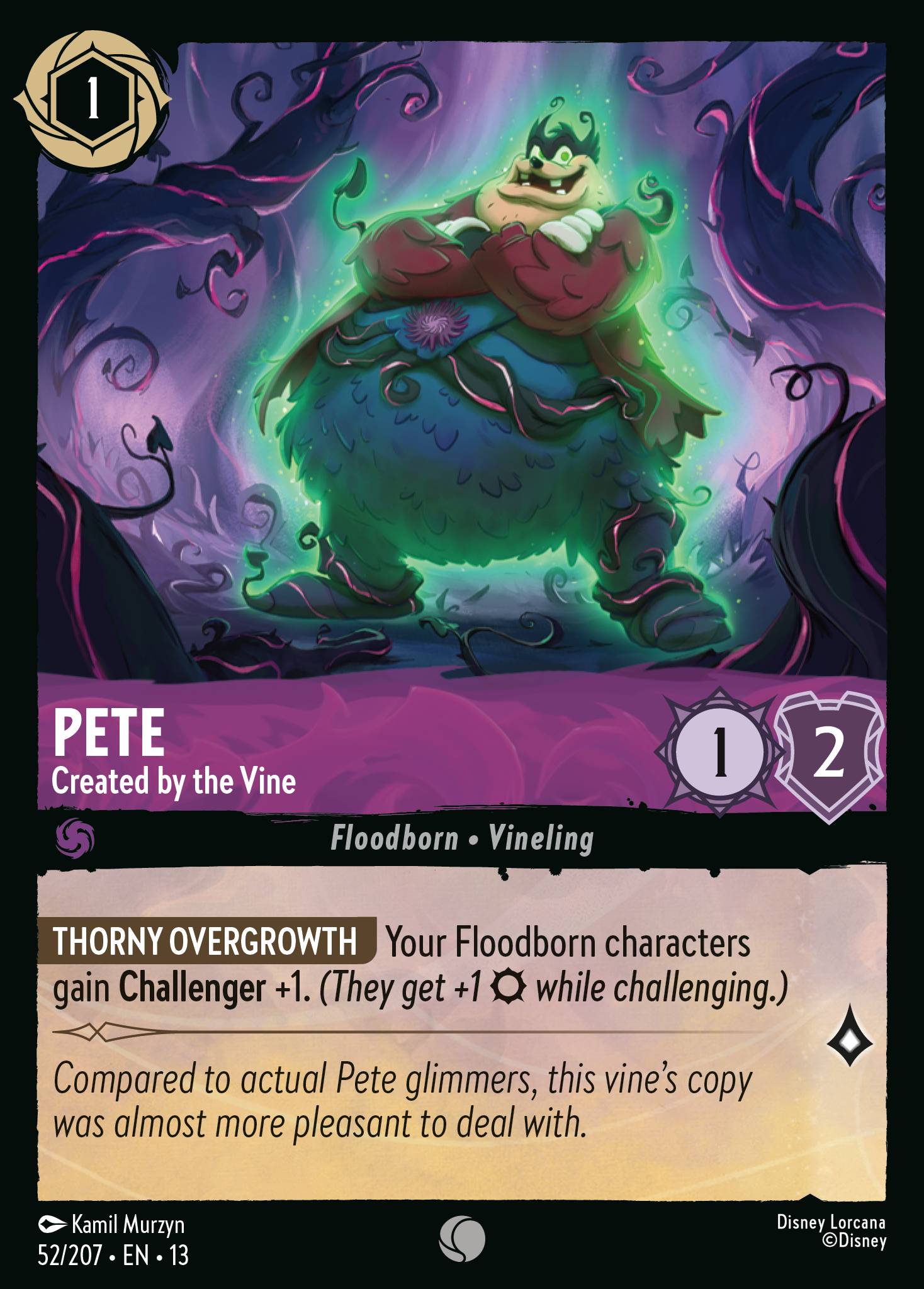 Carta Pete - Created by the Vine del set Attack of the Vine!