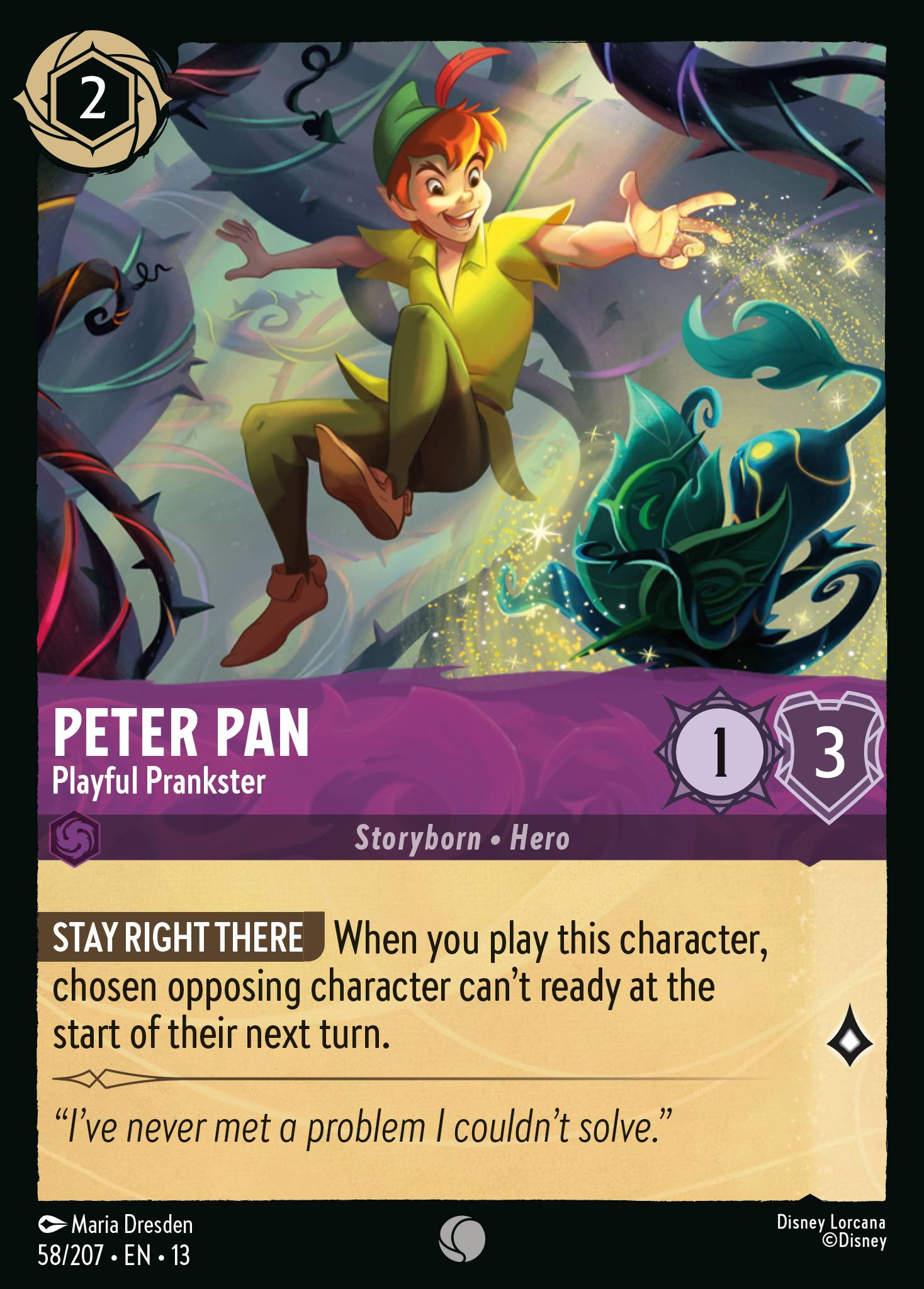 Carta Peter Pan - Playful Prankster del set Attack of the Vine!