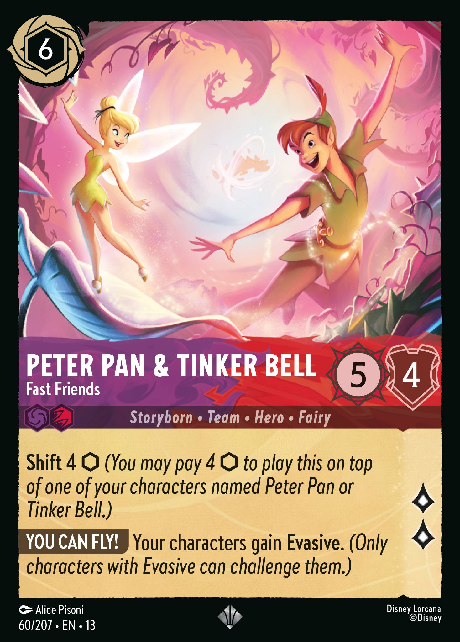 Carta Peter Pan & Tinker Bell - Fast Friends del set Attack of the Vine!