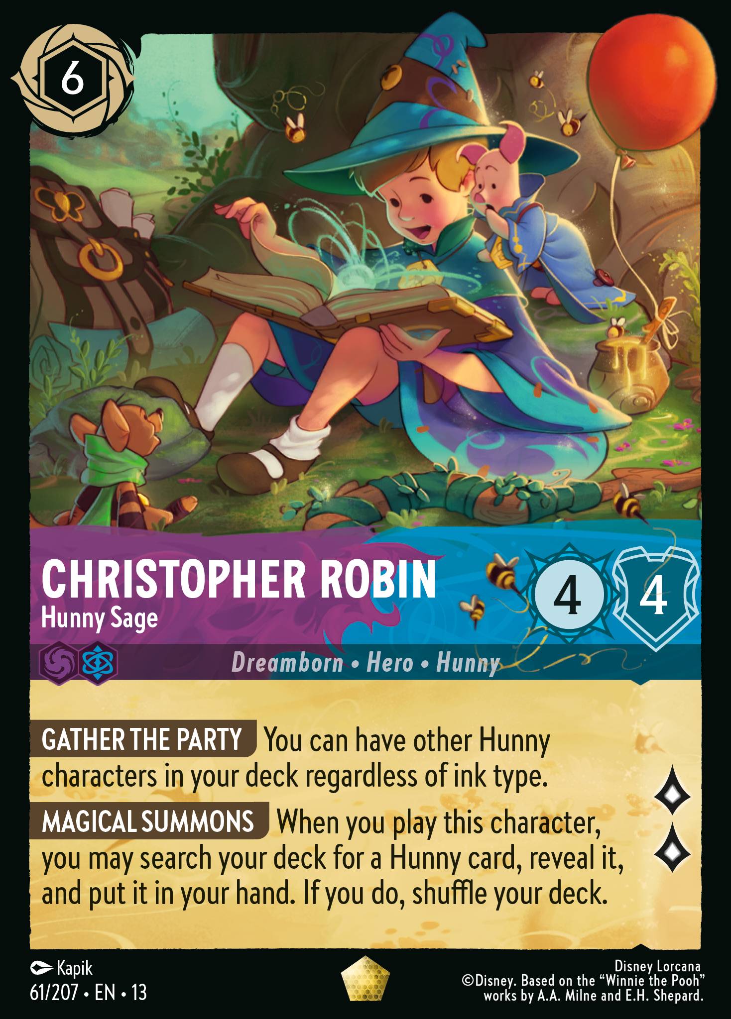 Carta Christopher Robin - Hunny Sage del set Attack of the Vine!