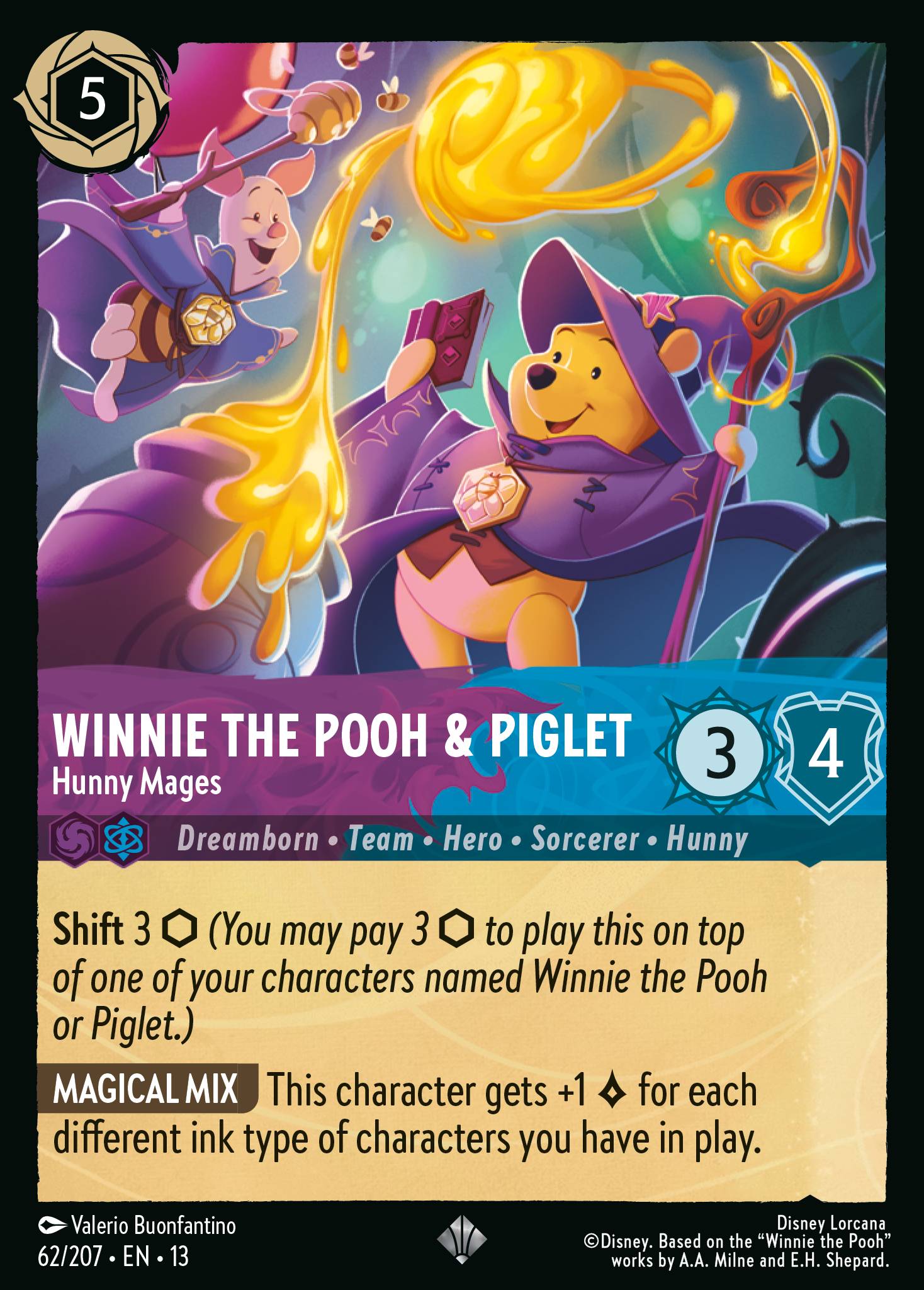 Carta Winnie the Pooh & Piglet - Hunny Mages del set Attack of the Vine!