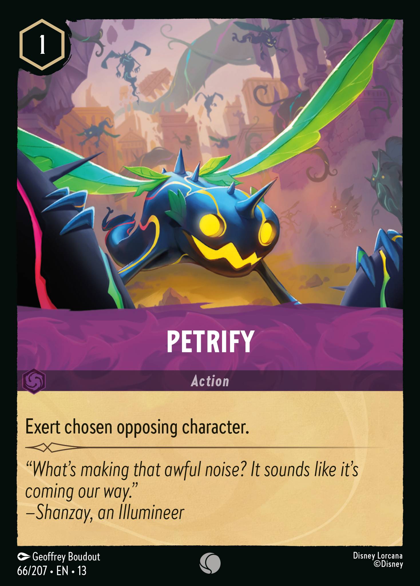 Carta Petrify del set Attack of the Vine!