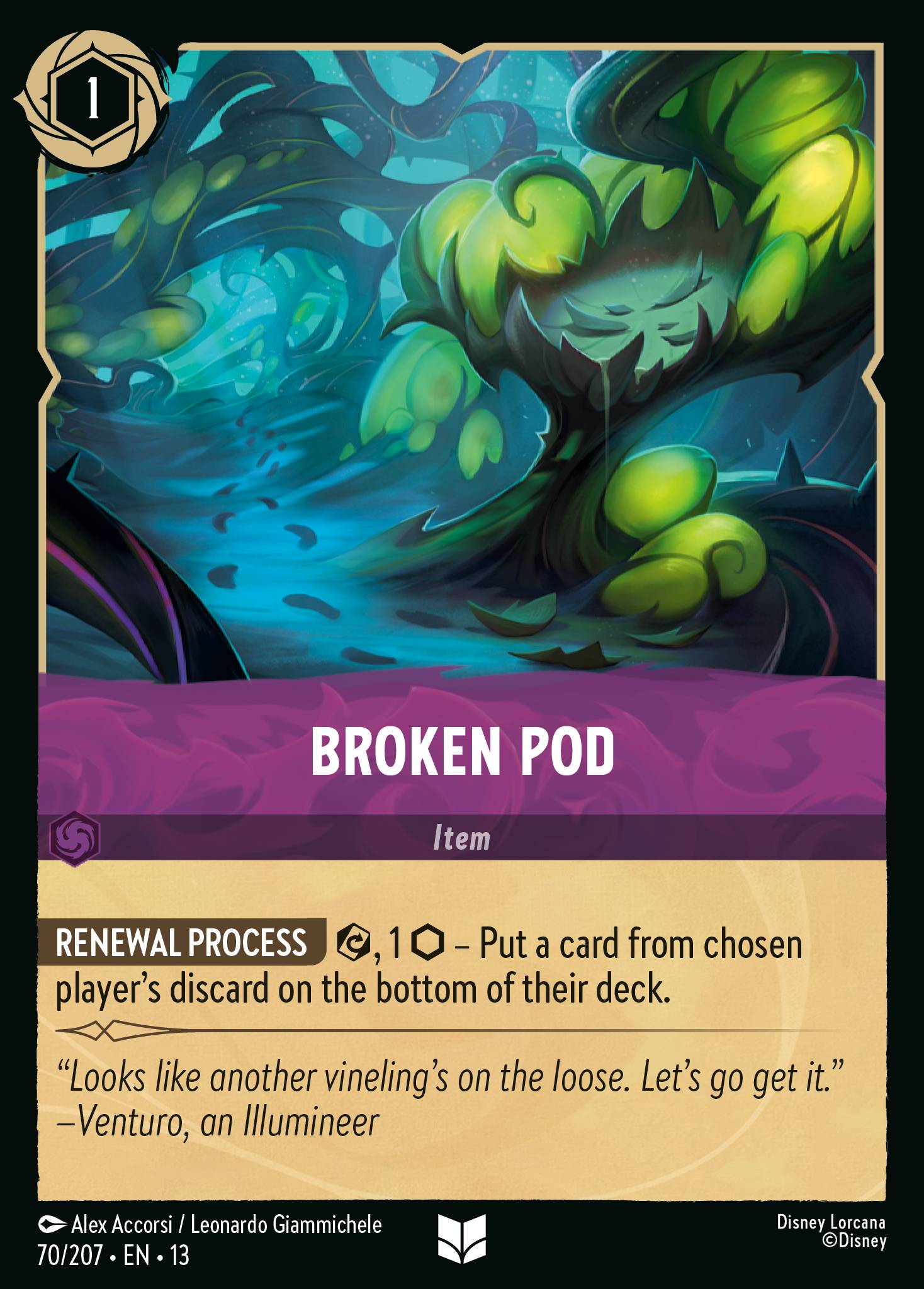 Carta Broken Pod del set Attack of the Vine!