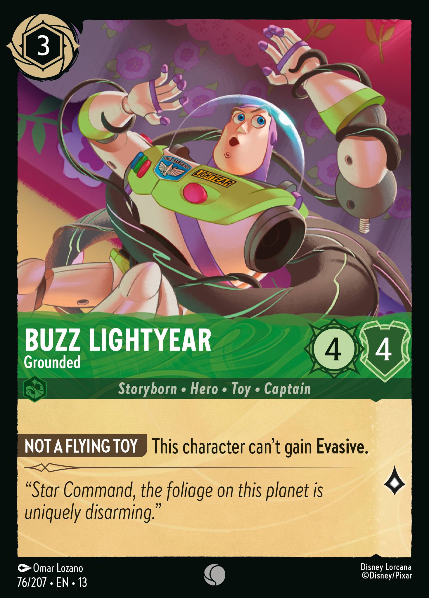 Carta Buzz Lightyear - Grounded del set Attack of the Vine!