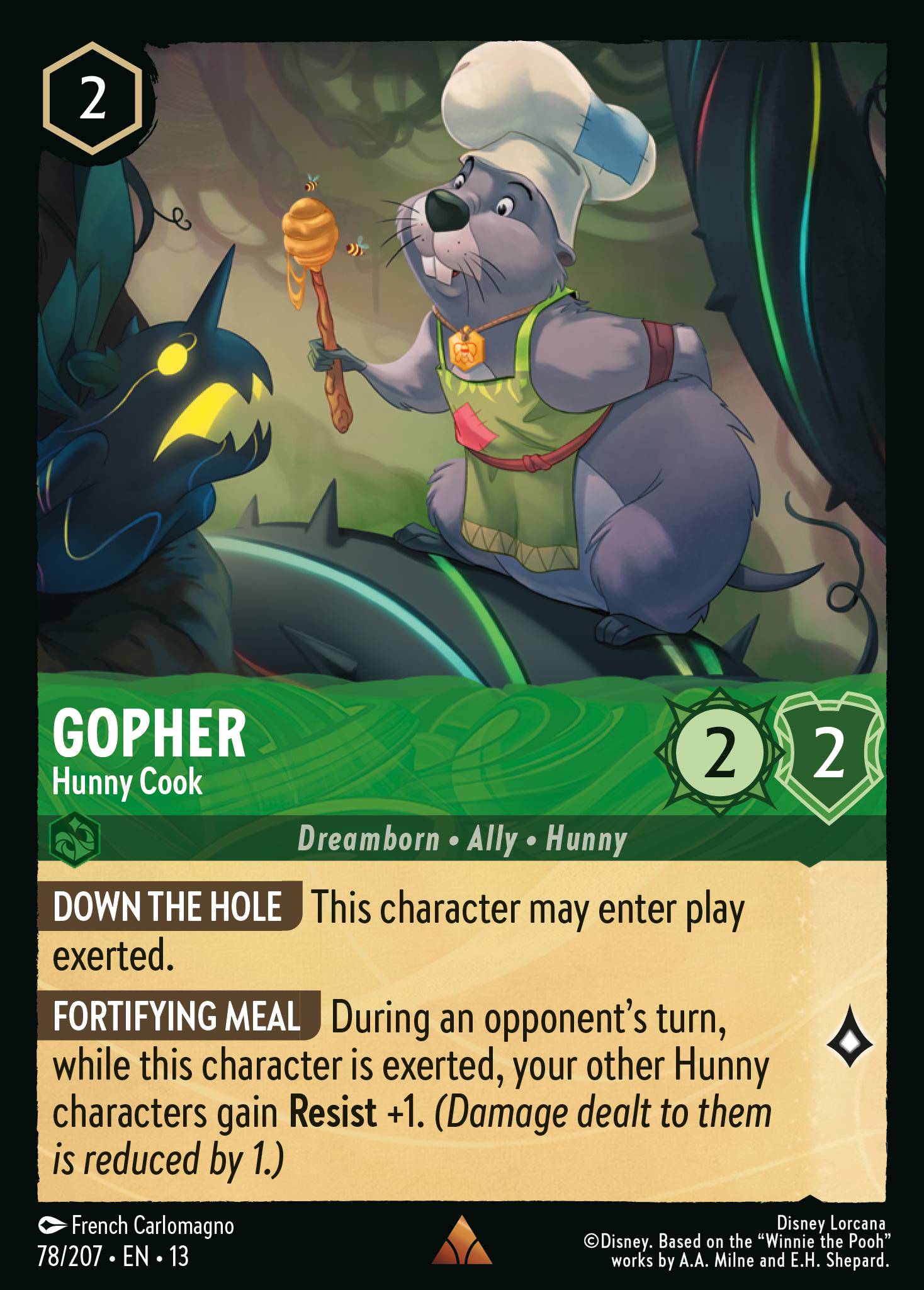 Carta Gopher - Hunny Cook del set Attack of the Vine!