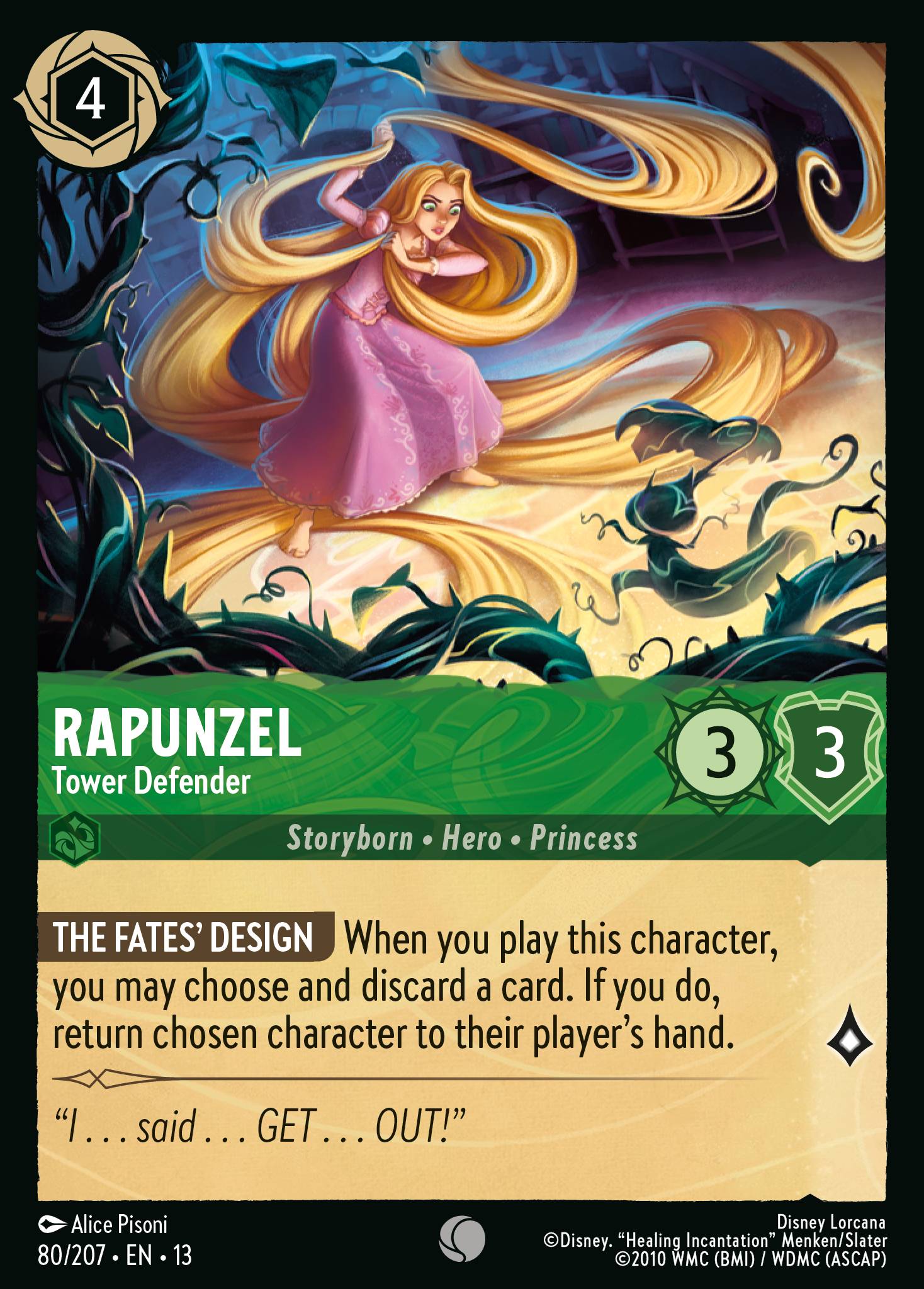 Carta Rapunzel - Tower Defender del set Attack of the Vine!