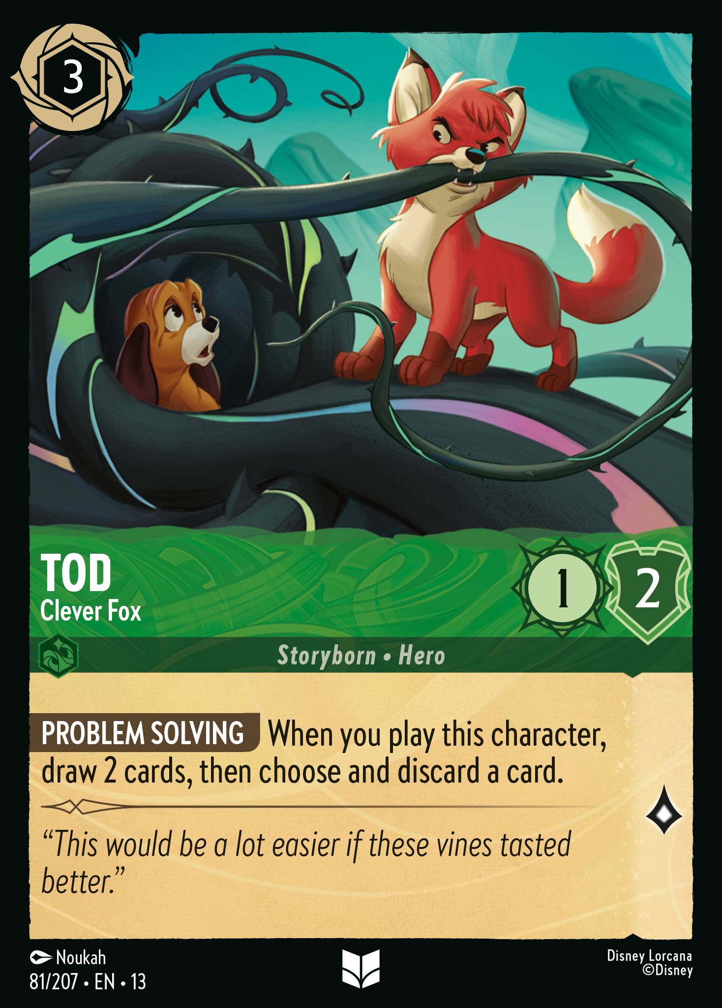 Carta Tod - Clever Fox del set Attack of the Vine!