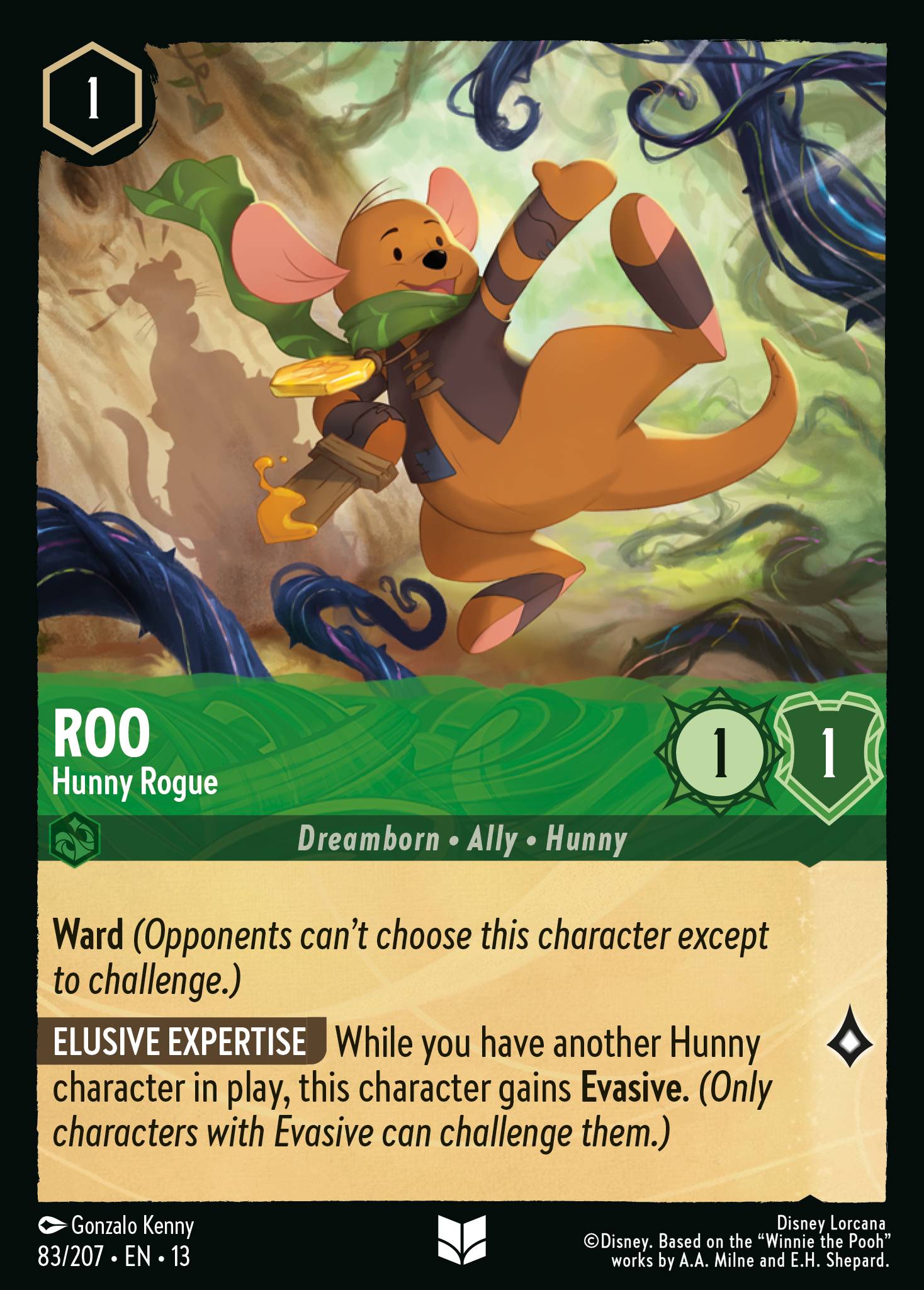 Carta Roo - Hunny Rogue del set Attack of the Vine!