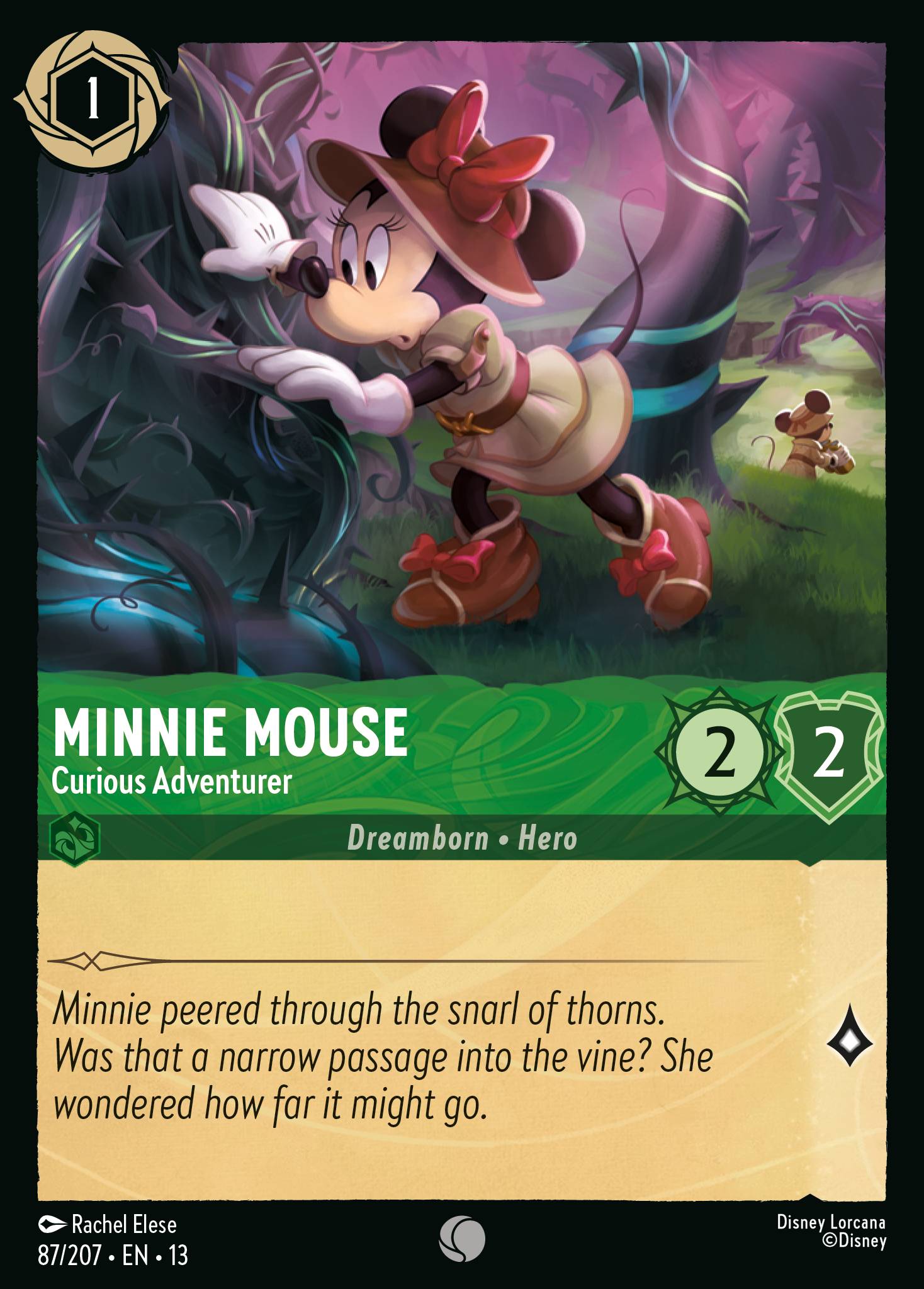 Carta Minnie Mouse - Curious Adventurer del set Attack of the Vine!