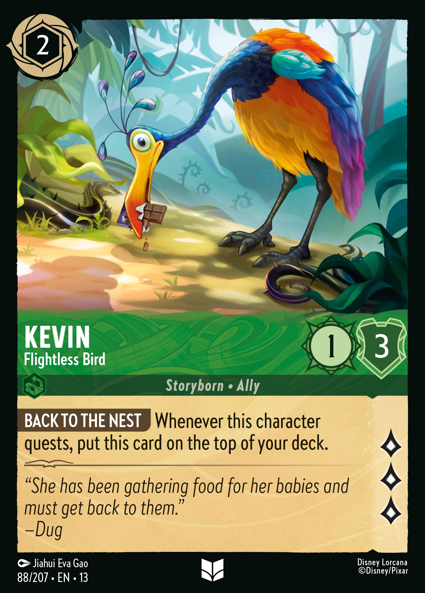 Carta Kevin - Flightless Bird del set Attack of the Vine!