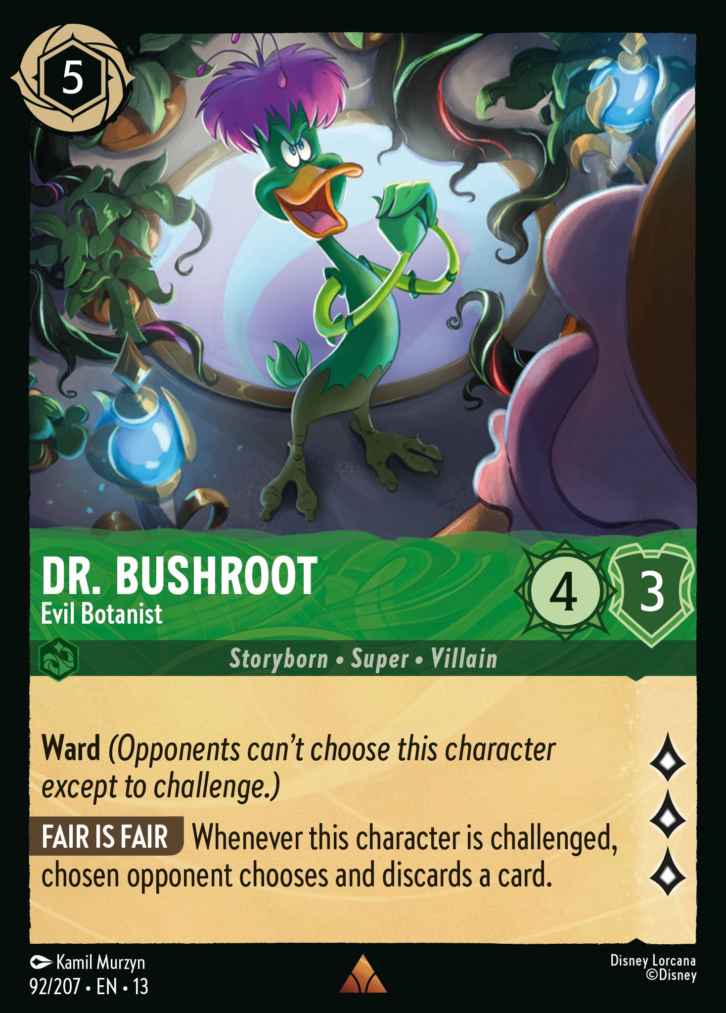 Carta Dr. Bushroot - Evil Botanist del set Attack of the Vine!
