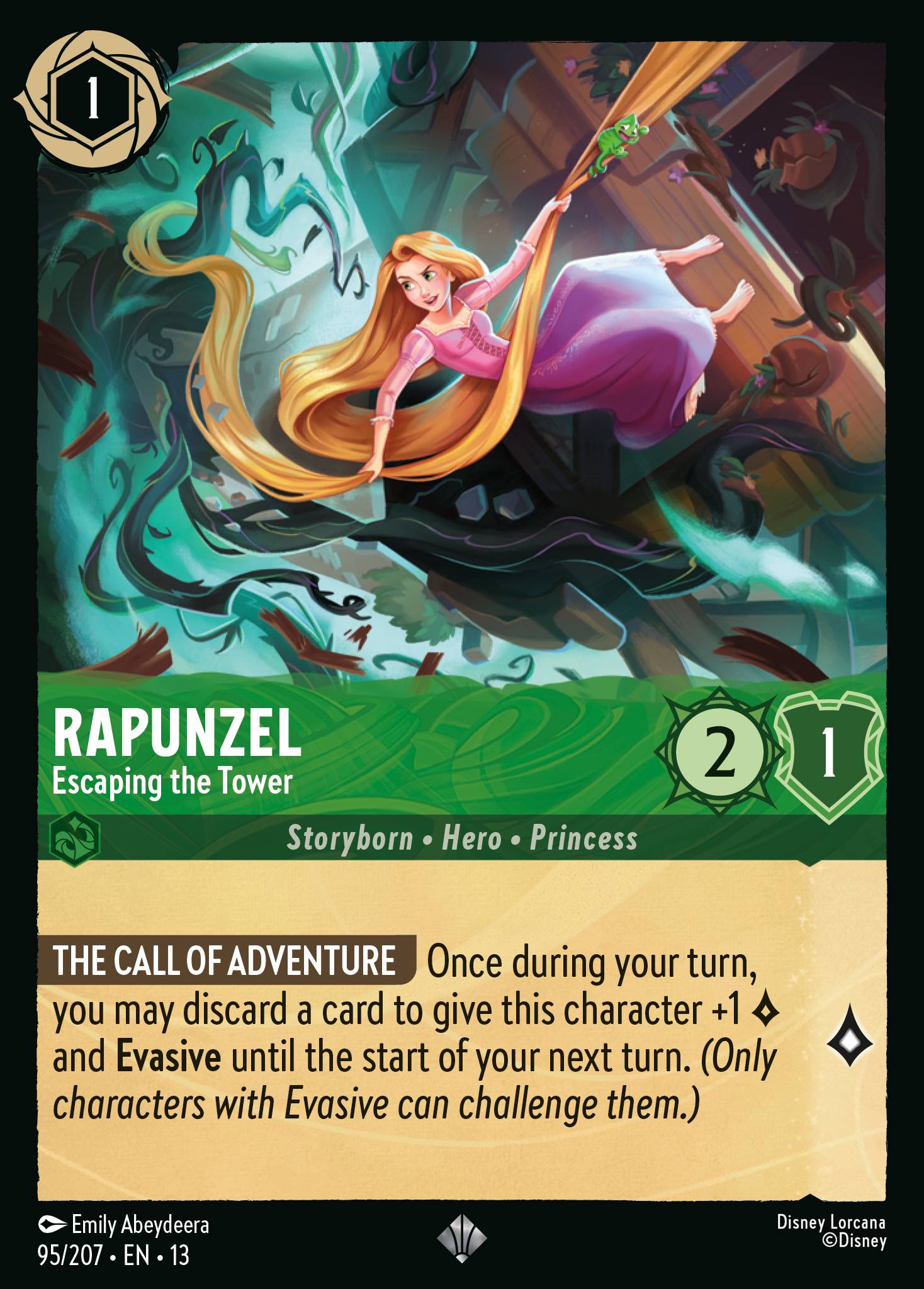 Carta Rapunzel - Escaping the Tower del set Attack of the Vine!