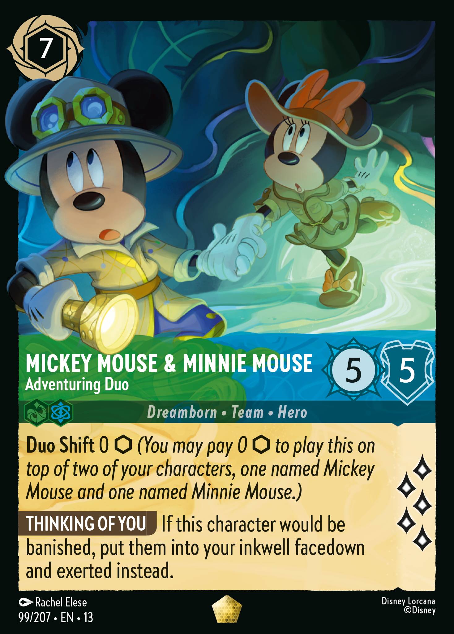 Carta Mickey Mouse & Minnie Mouse - Adventuring Duo del set Attack of the Vine!