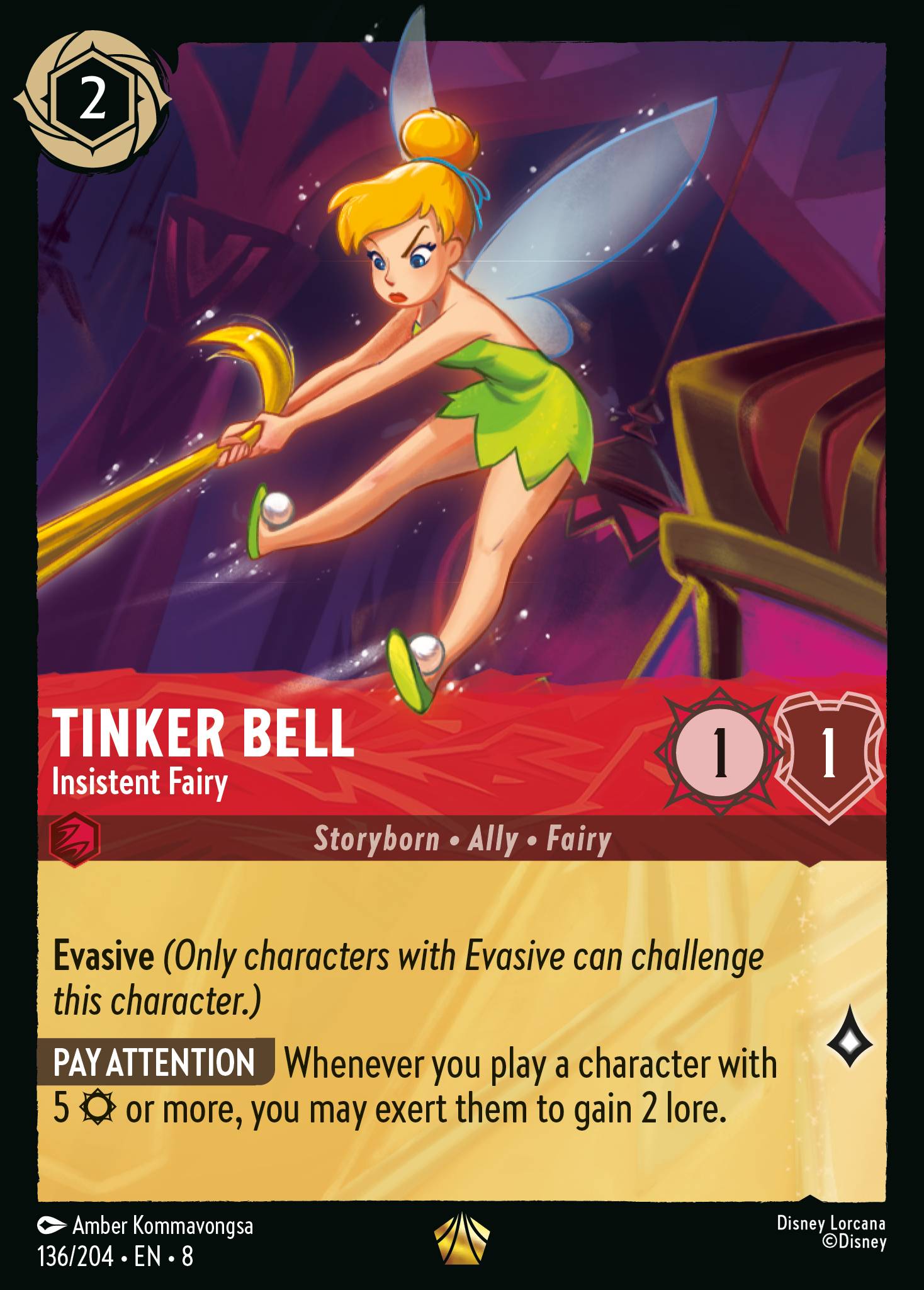 Carta Tinker Bell - Insistent Fairy del set Reign of Jafar