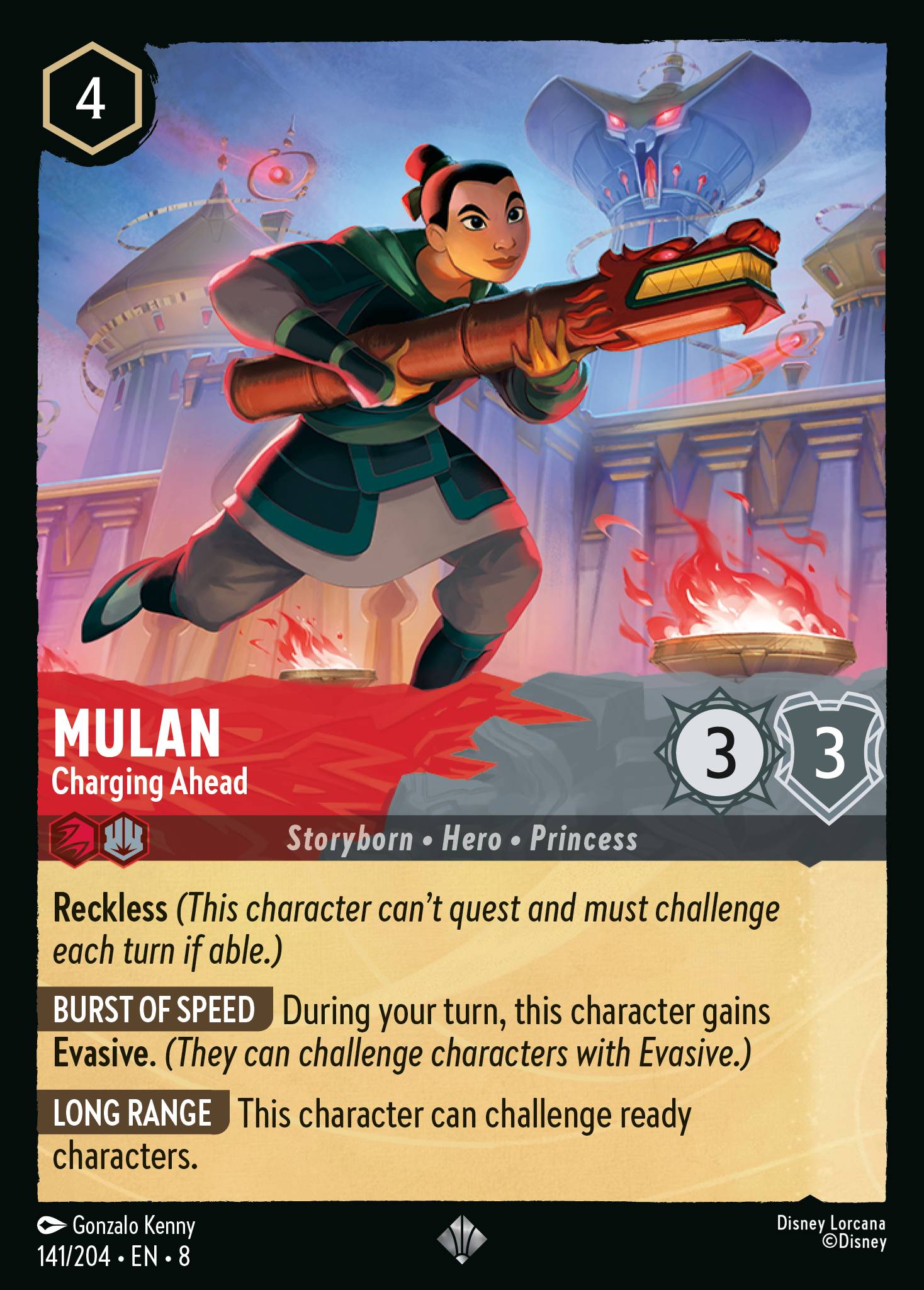Carta Mulan - Charging Ahead del set Reign of Jafar