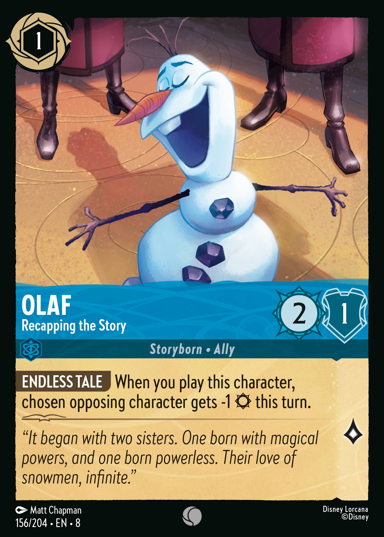Carta Olaf - Recapping the Story del set Reign of Jafar