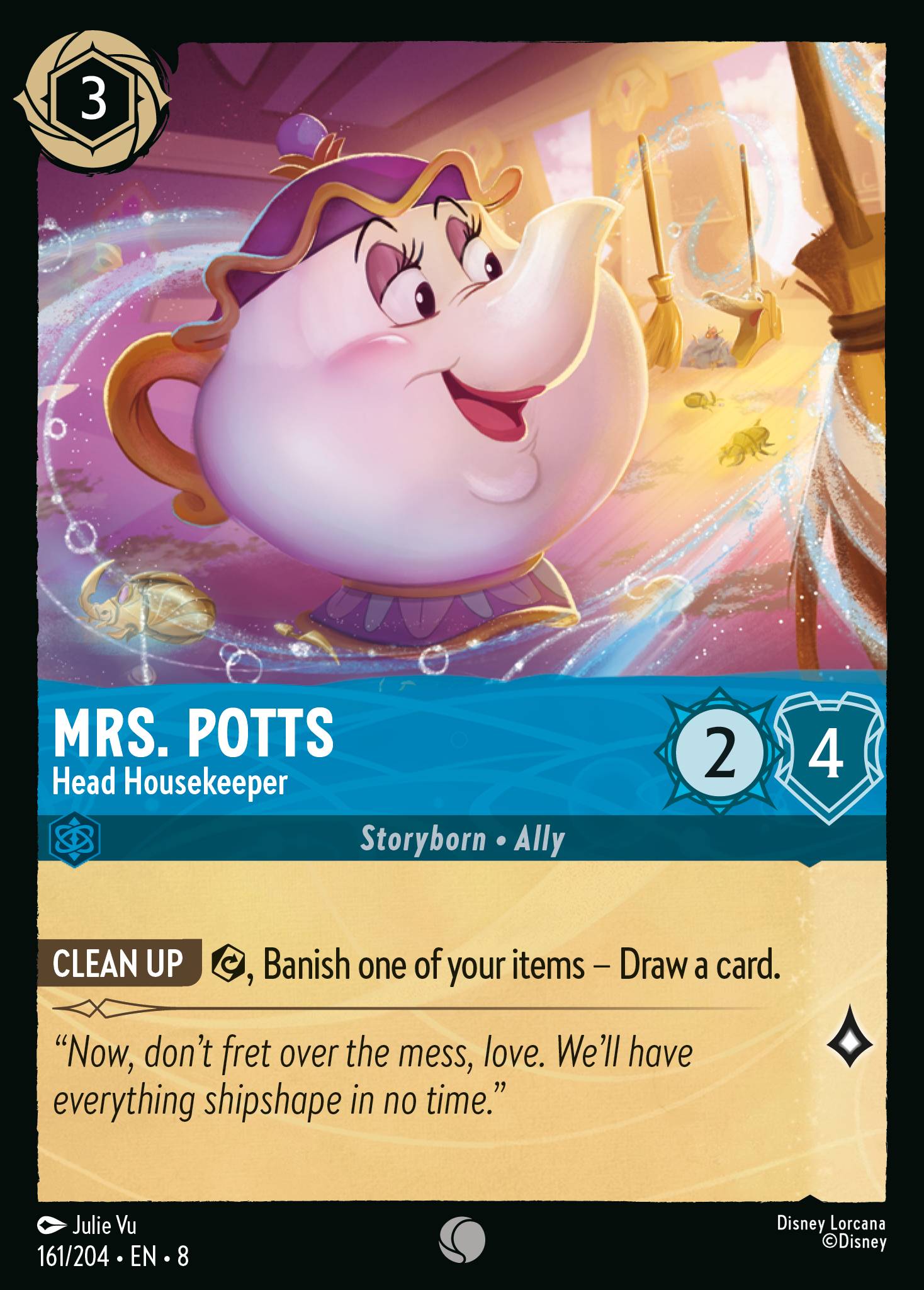 Carta Mrs. Potts - Head Housekeeper del set Reign of Jafar