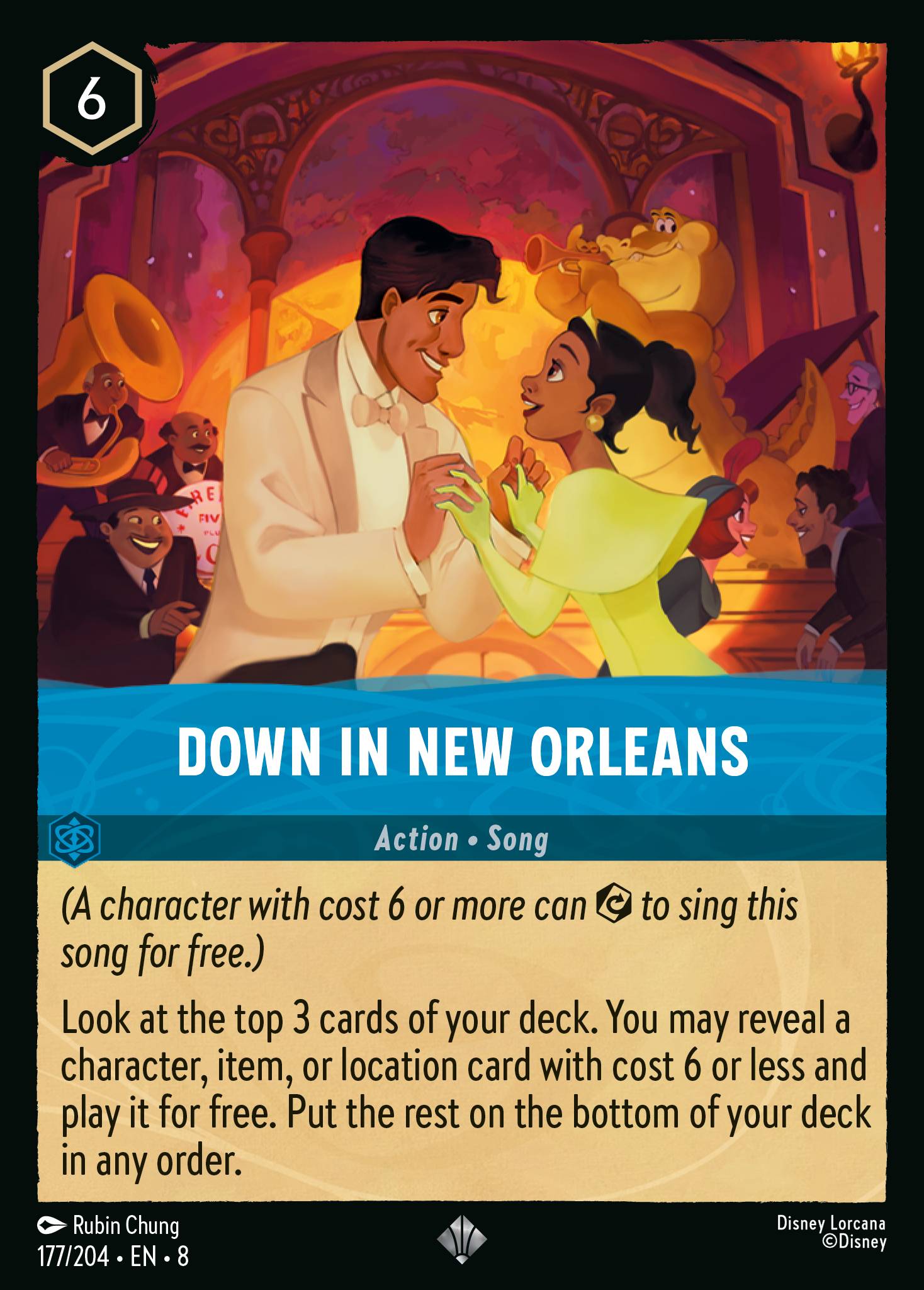 Carta Down in New Orleans del set Reign of Jafar