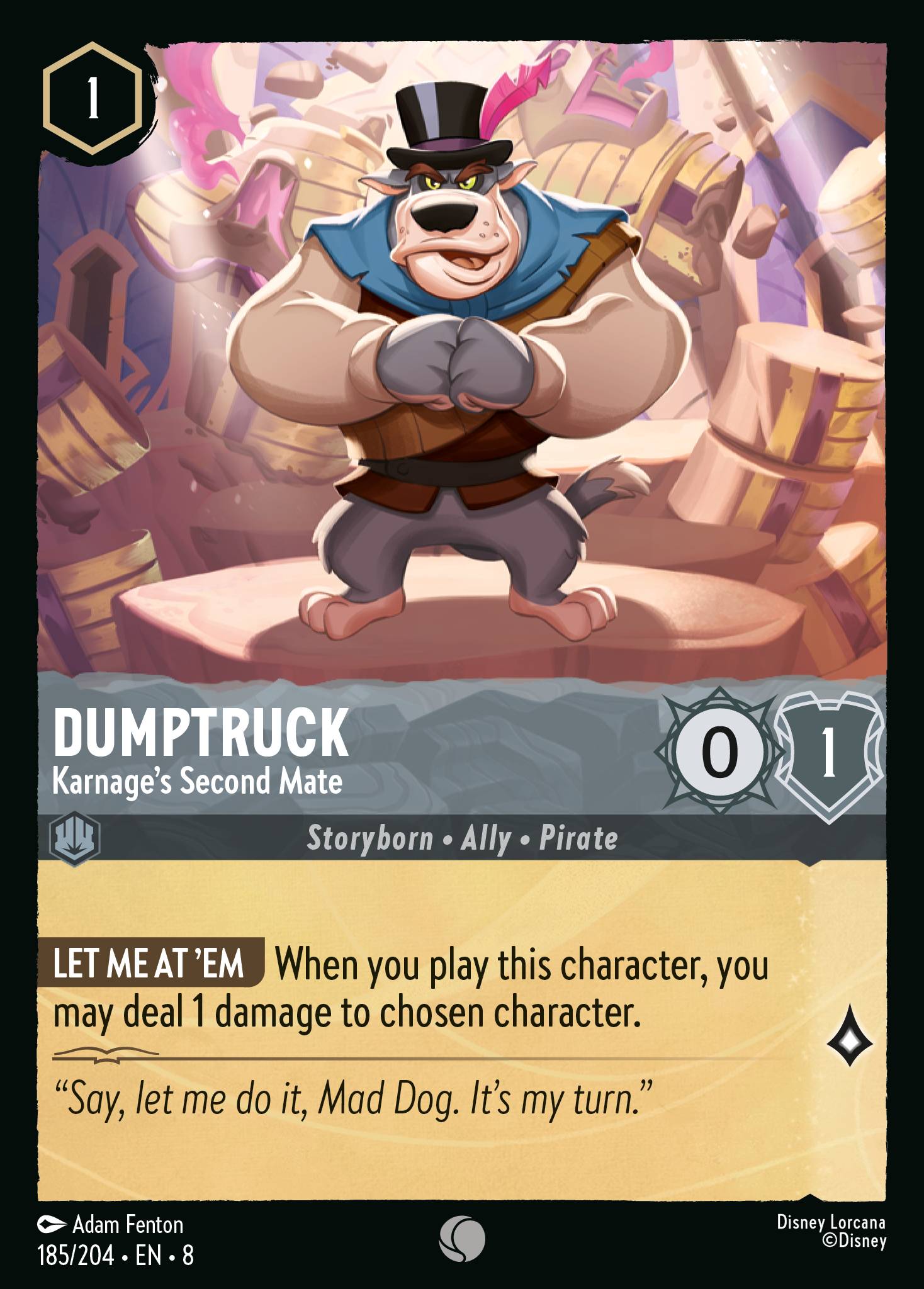 Carta Dumptruck - Karnage's Second Mate del set Reign of Jafar