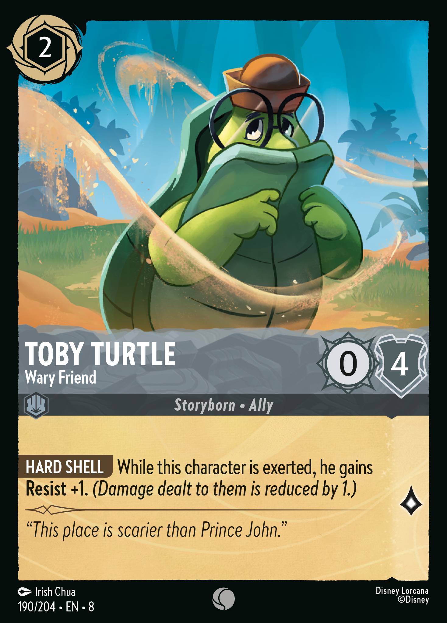 Carta Toby Turtle - Wary Friend del set Reign of Jafar