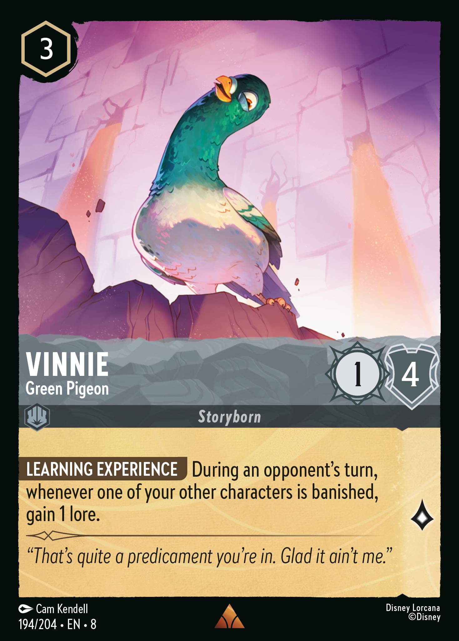Carta Vinnie - Green Pigeon del set Reign of Jafar